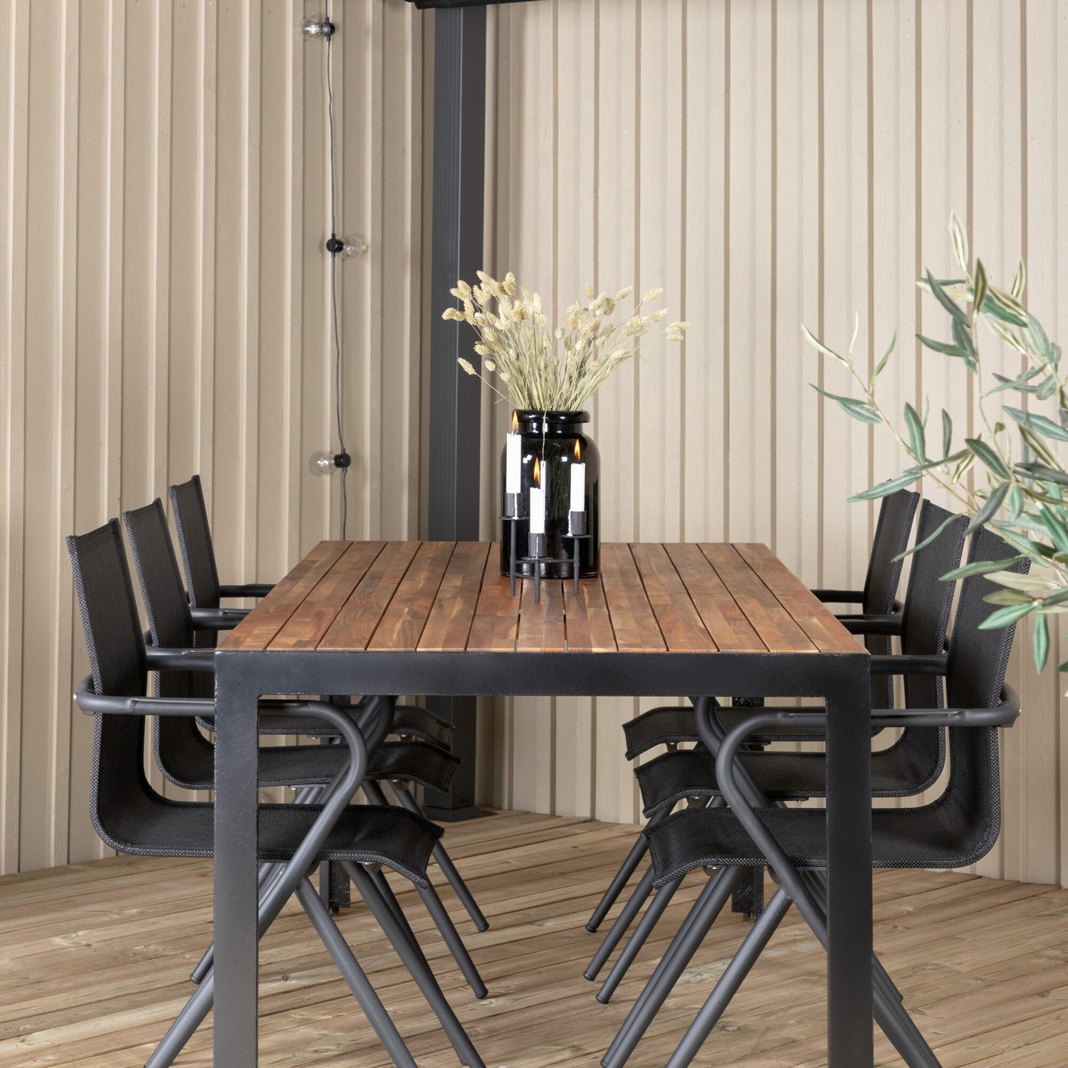 Spisegruppe Venture Home Bois med 6 Act Stoler