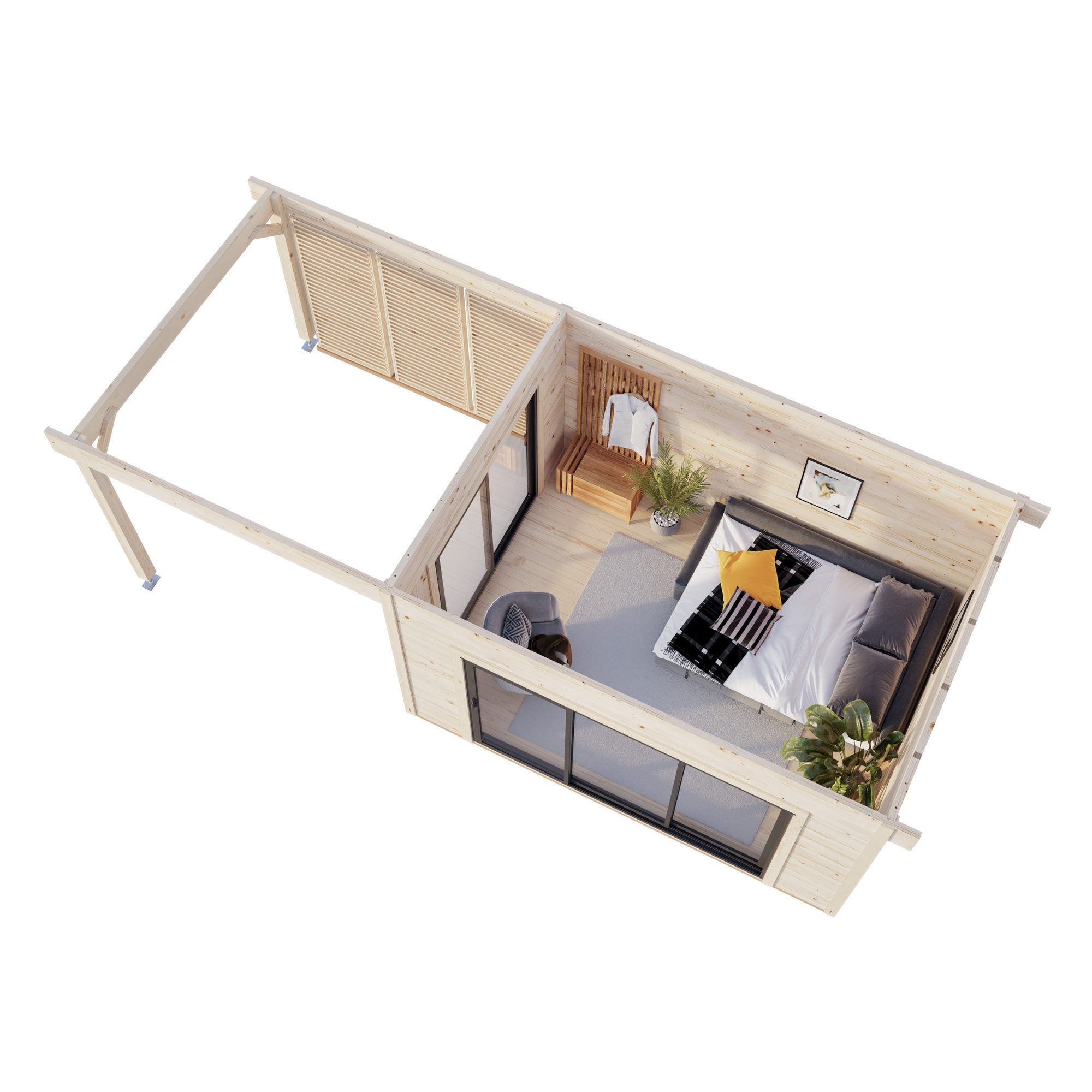 Hagestue Palmako Grace 11,2 + 8,2 m2 Slide Plus