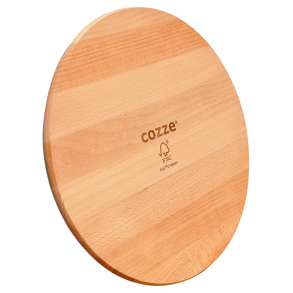 Skjærefjøl Cozze i Bøk til Pizza Ø350x15 mm