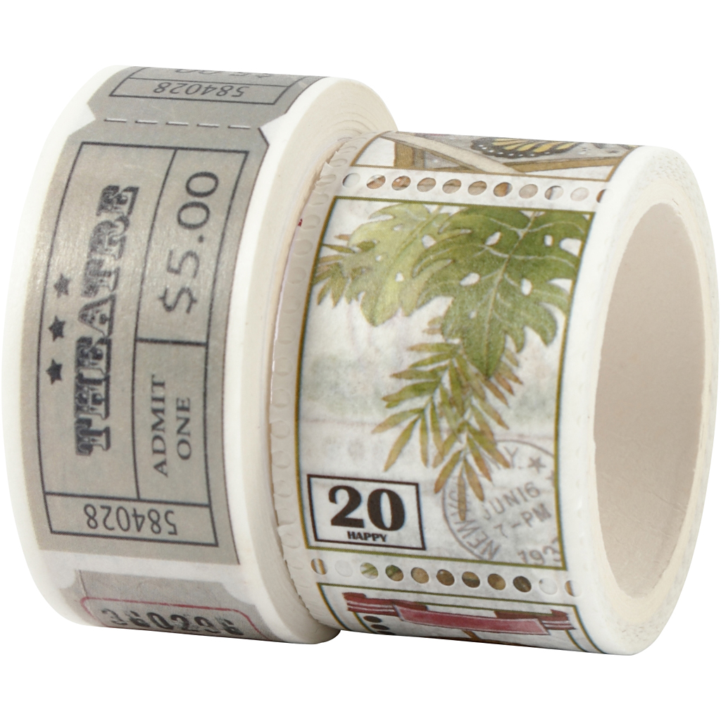 Maskeringstape Creativ Company B  20+25 mm L  3+5 m 2 Ruller/1 Pk