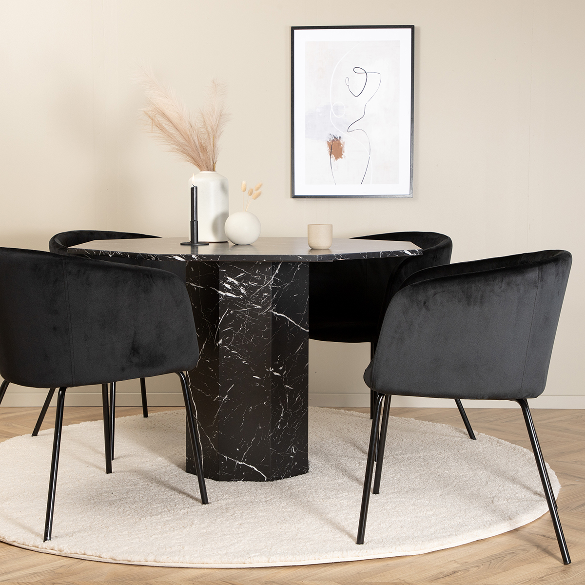Spisegruppe Venture Home Monte Carlo Spisebord og Bergen Spisestol