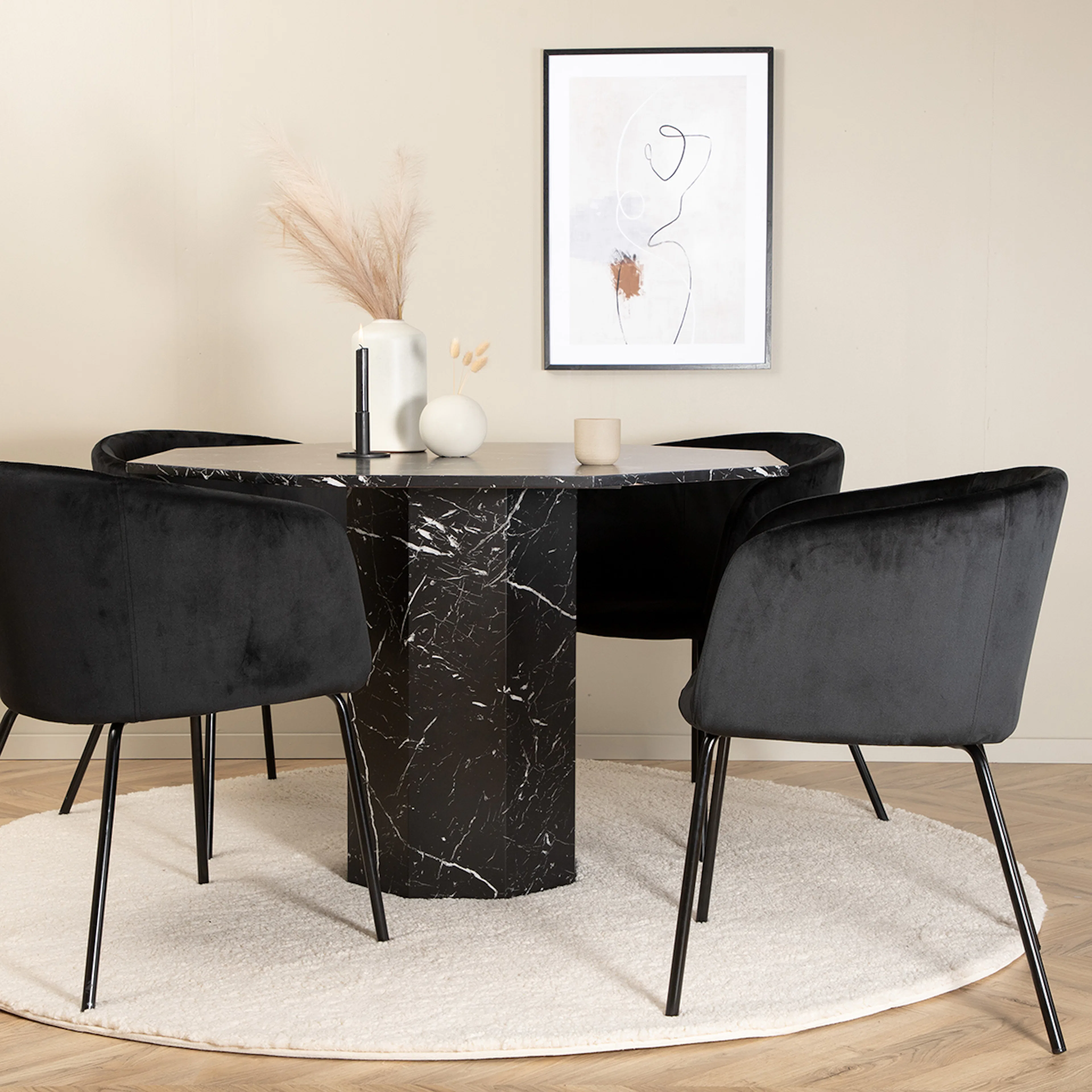 Spisegruppe Venture Home Monte Carlo Spisebord og Bergen Spisestol