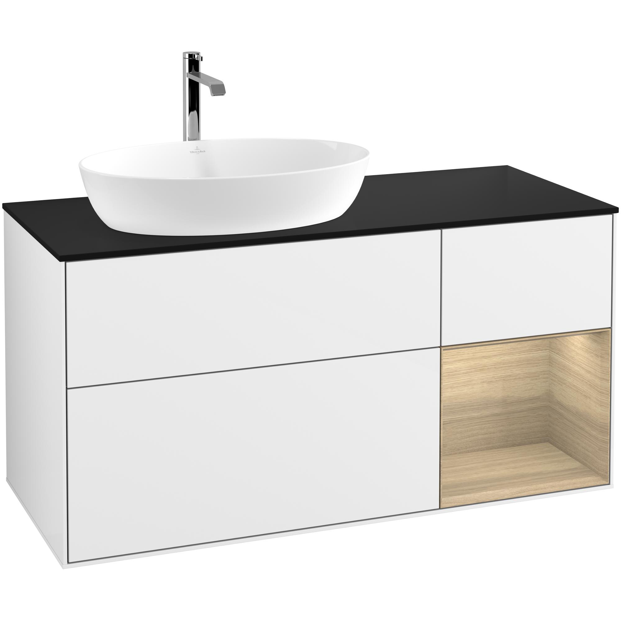 Tv&auml;ttst&auml;llssk&aring;p Villeroy & Boch Finion med 3 L&aring;dor Hylla och B&auml;nkskiva f&ouml;r Ocentrerat Tv&auml;ttst&auml;ll fr&aring;n Artis & Collaro