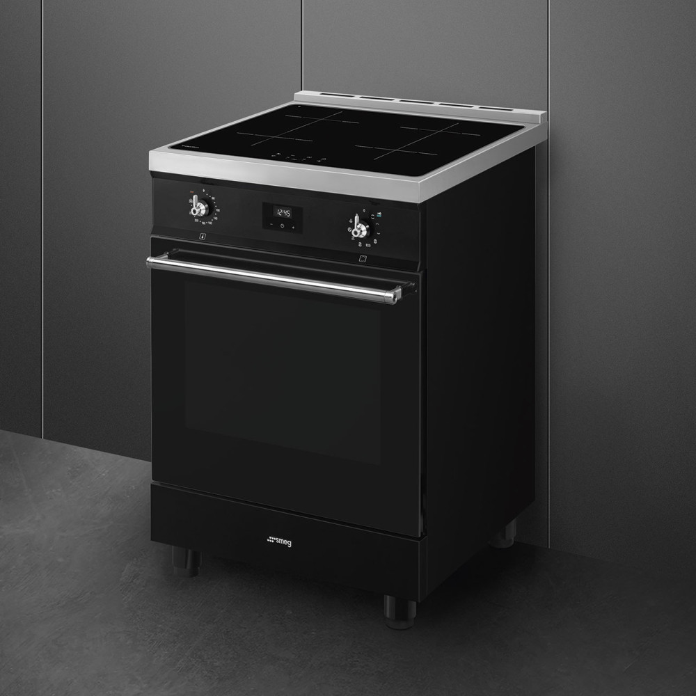 Induksjonsovn Smeg C6IPBLT2 Svart Rustfritt Stål
