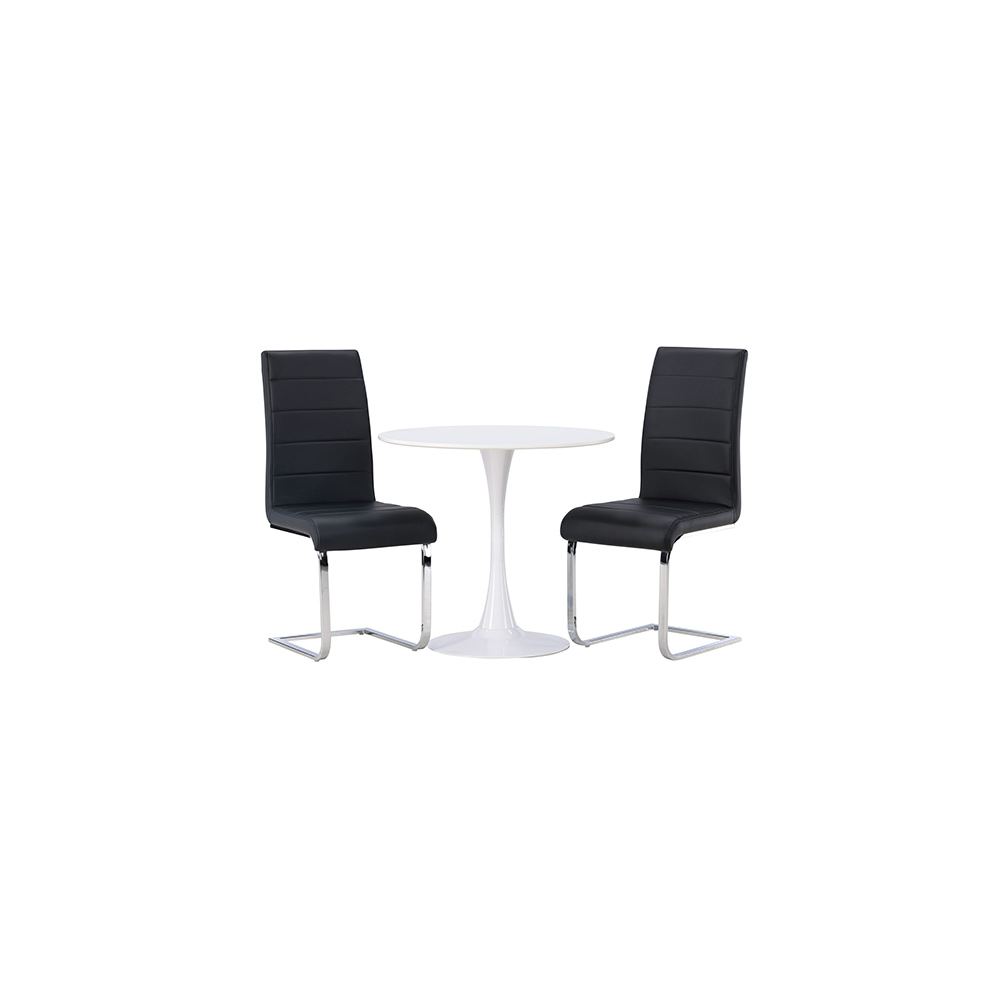 Spisegruppe Venture Home Hamden Ø80 cm med 2 stk Tempo Stoler