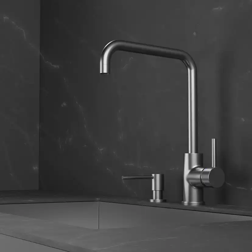 Kjøkkenbatteri Scandtap Steel Square Rustfritt stål