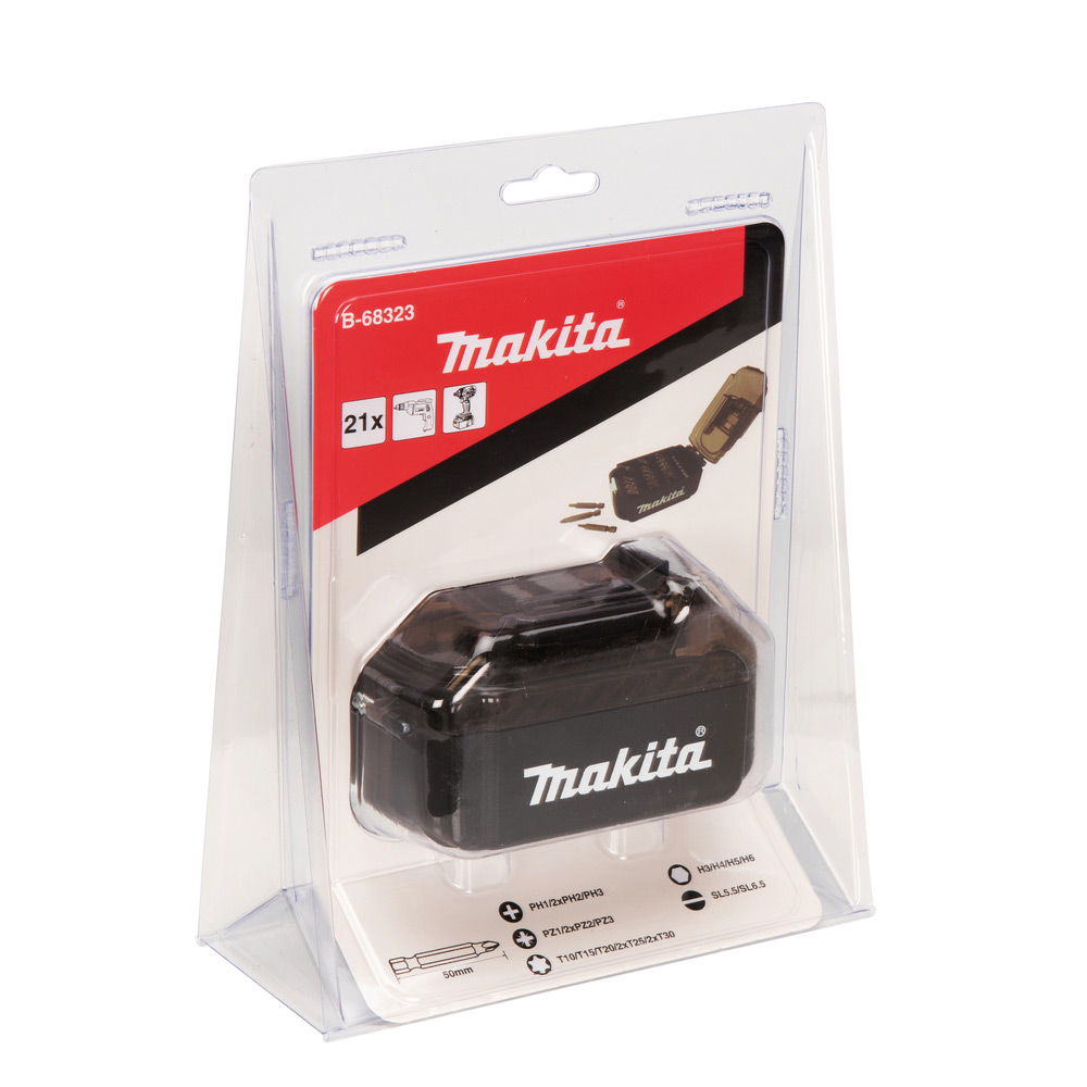 Bitssett Makita B-68323 21 deler