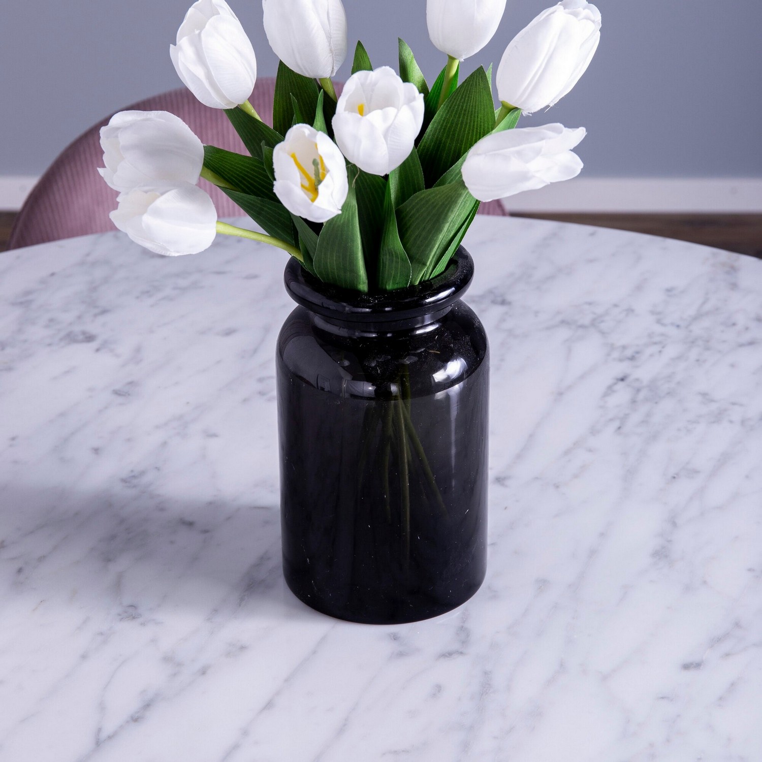 Spisegruppe Venture Home Estelle Rundt med 4 Valentina Stoler