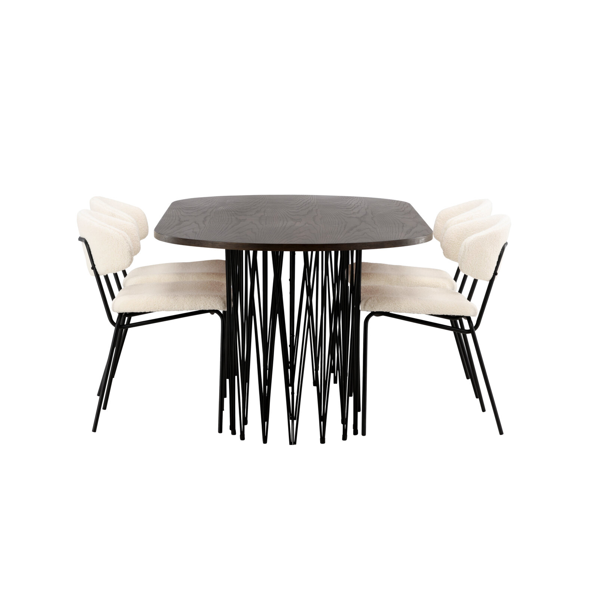 Spisegruppe furniture/fashion Stone med 4 Chico Stoler