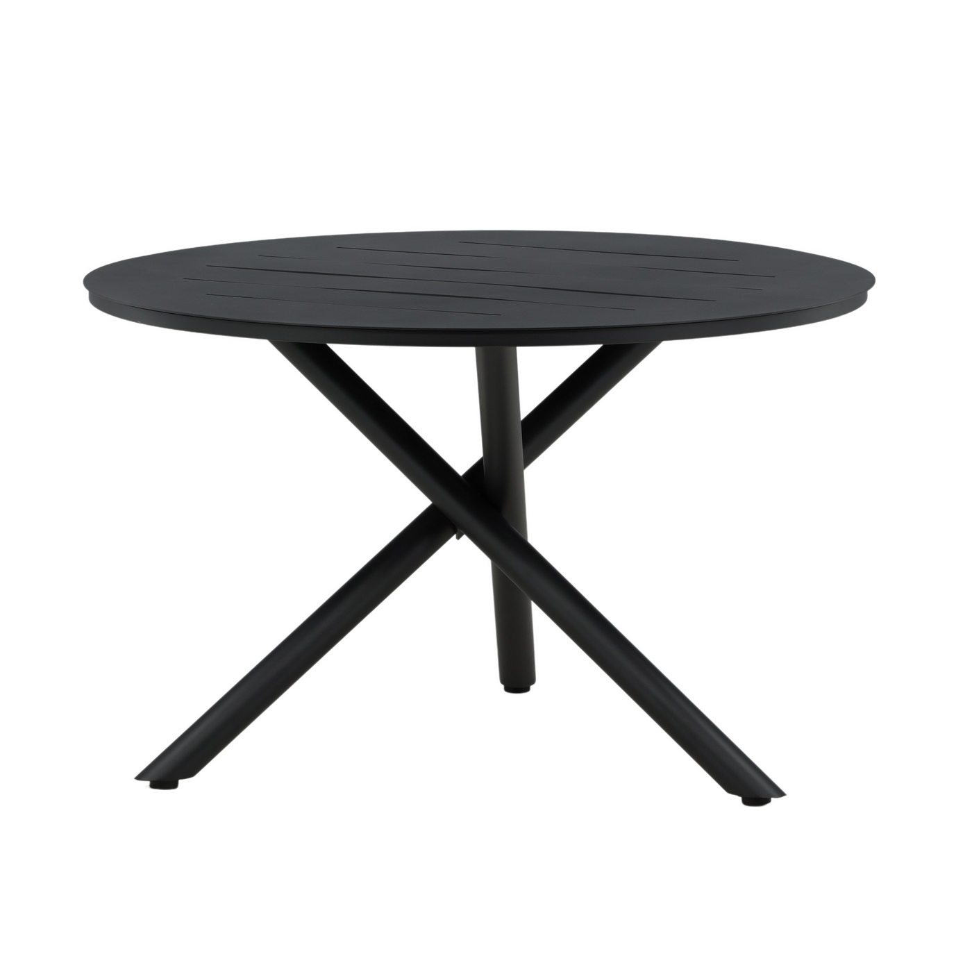 Alma Dining Table - Black Alu - ø120cm Sort