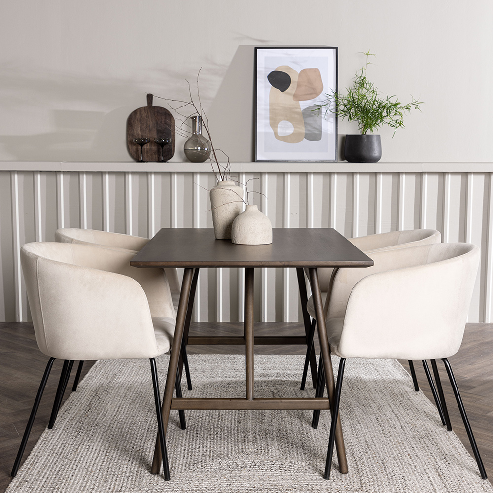 Spisegruppe Venture Home Kaseidon med 4 stk Berit Stoler