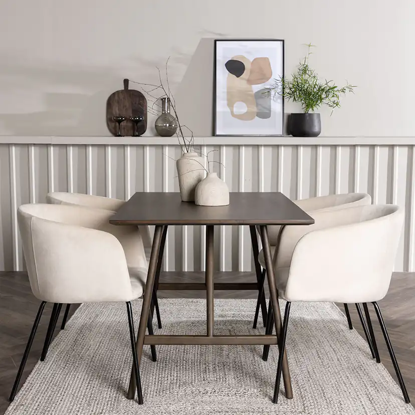 Spisegruppe Venture Home Kaseidon med 4 stk Berit Stoler