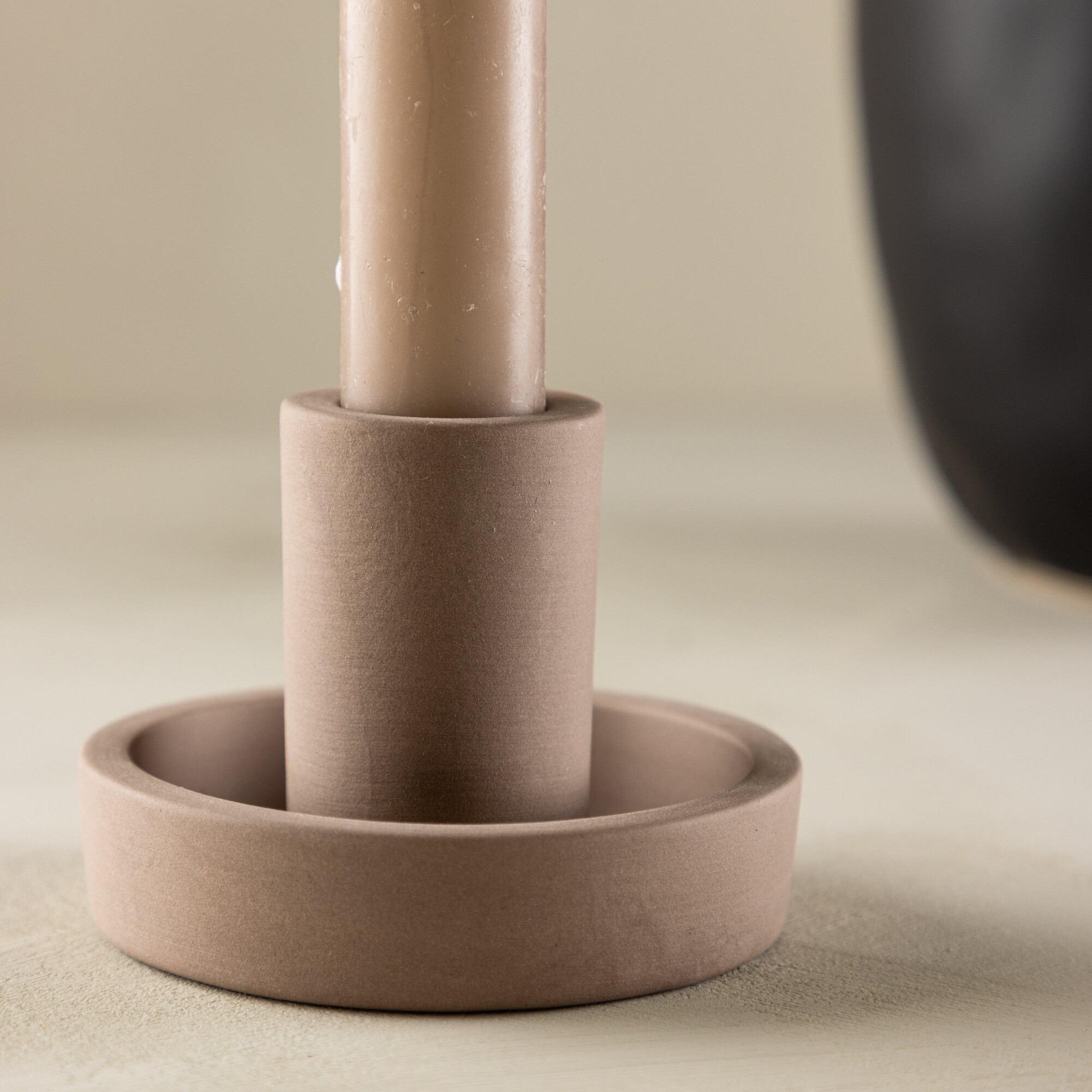 Ceco Candlestick - Brown - W11*6cm Brun