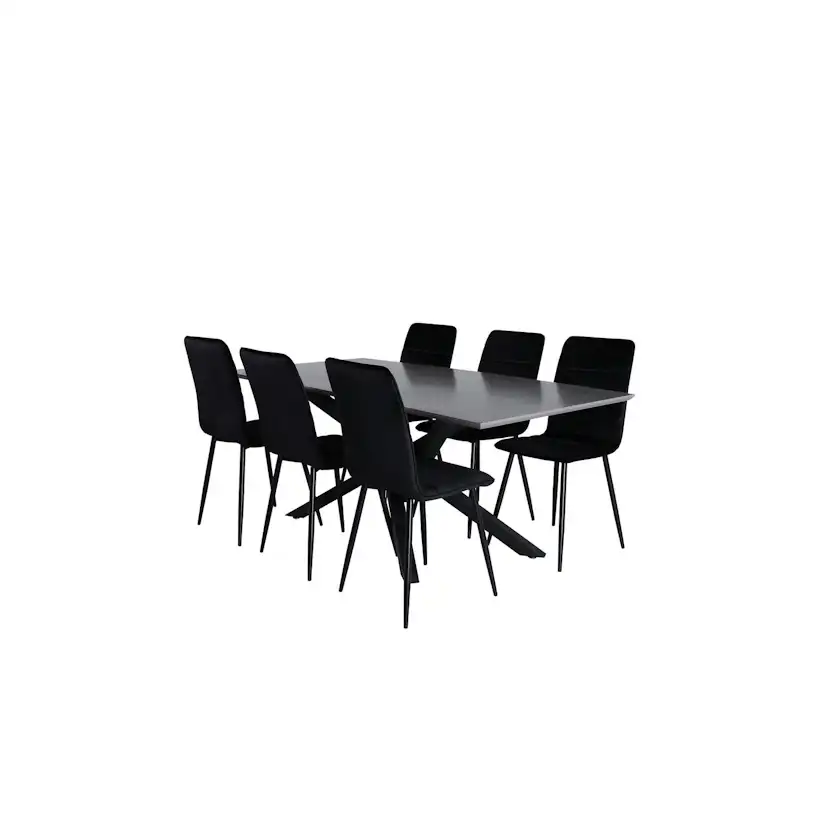 Spisegruppe Venture Home Piata med 6 Walerina Stoler
