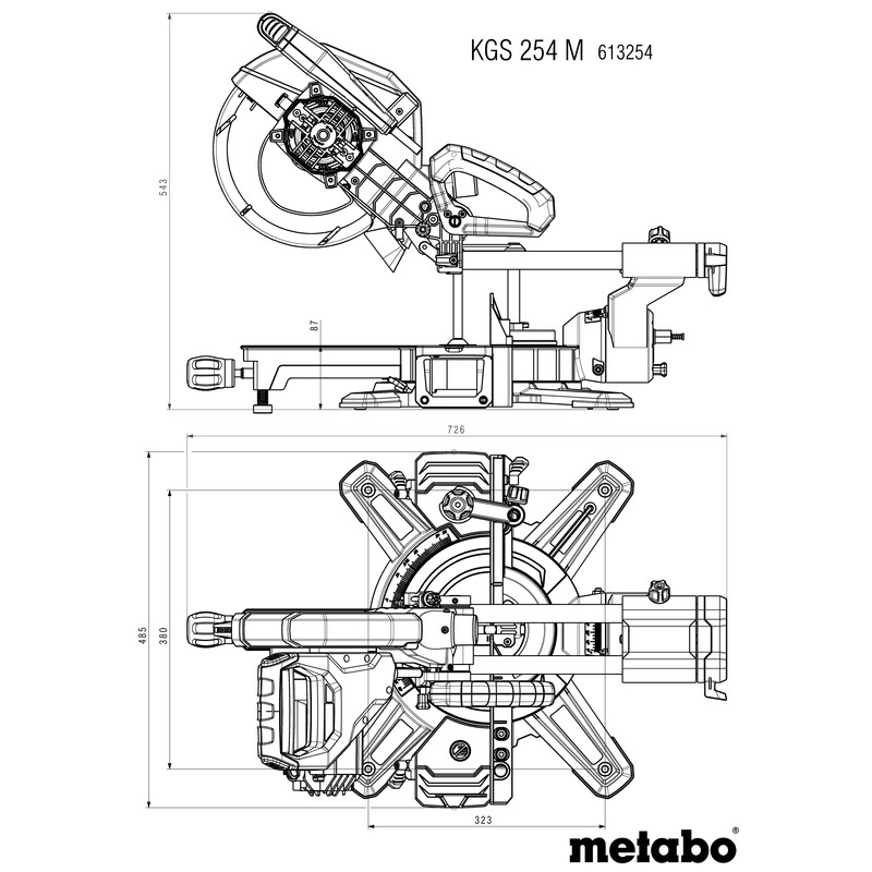 Kapp-/gjæringssag Metabo KGS 254 M
