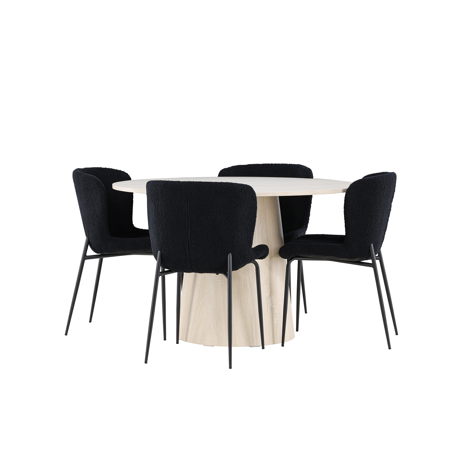 Spisegruppe Venture Home Lanzo Ø120 med 4 stk Modesto Stoler
