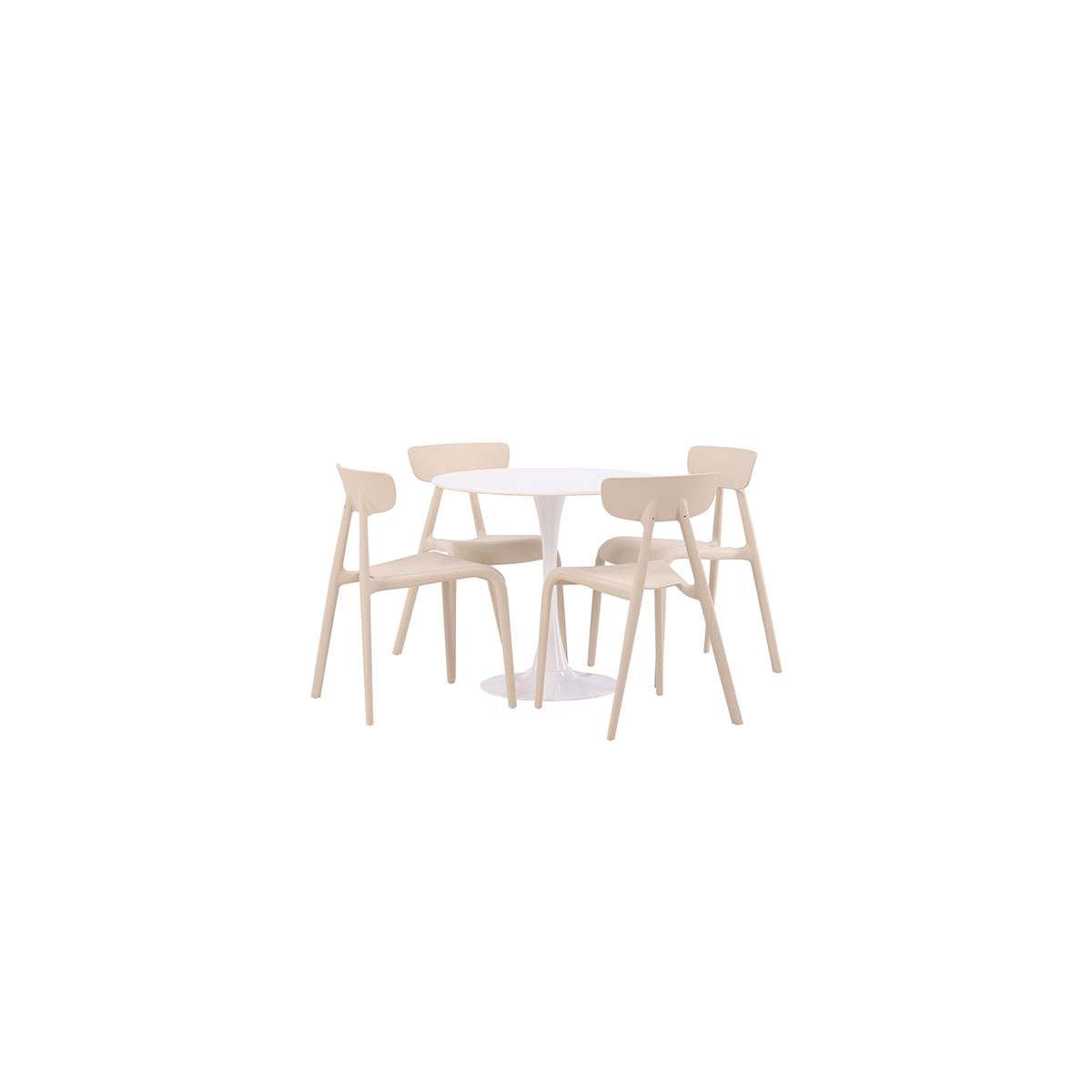 Spisegruppe Venture Home Hamden Ø80 cm med 4 Ursholmen Stoler