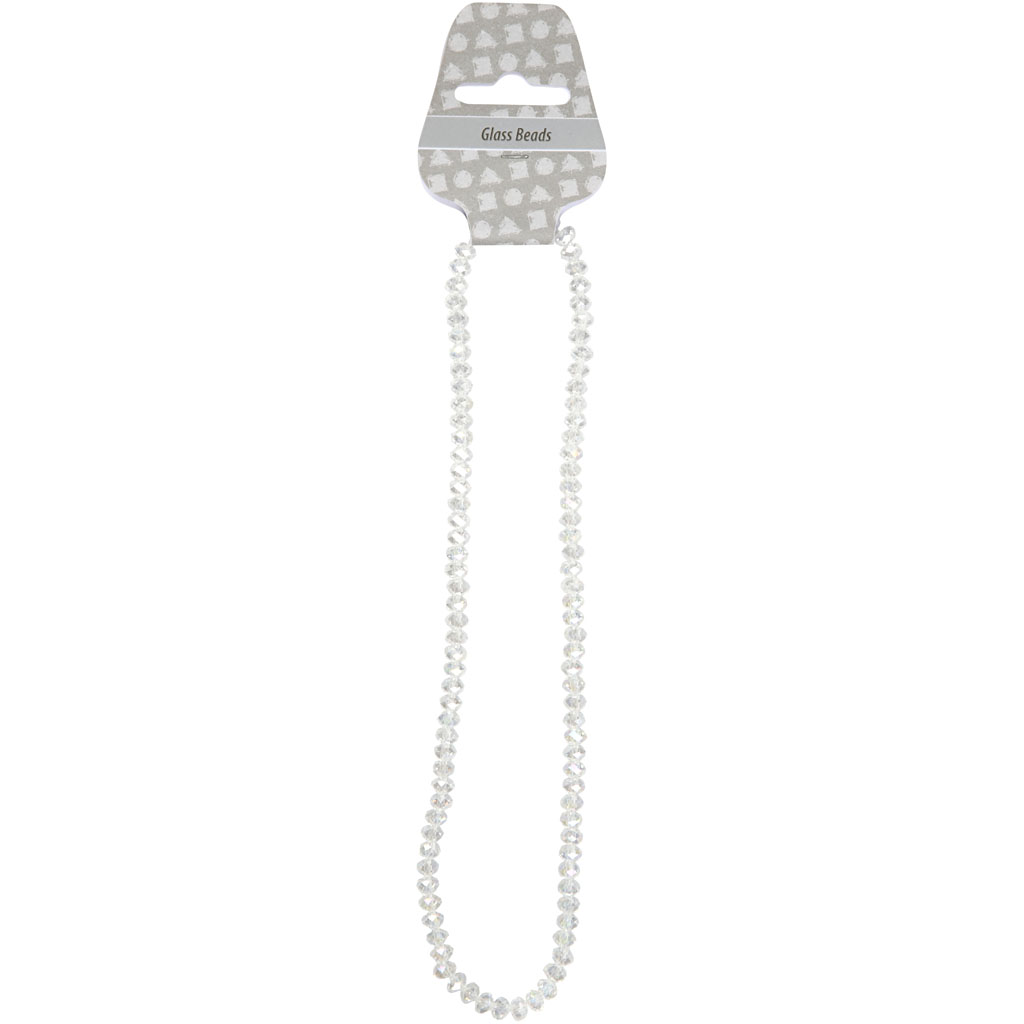 Facettperler Creativ Company Str 5x6 mm Hullstr 1 mm 100 stk/1 Pk