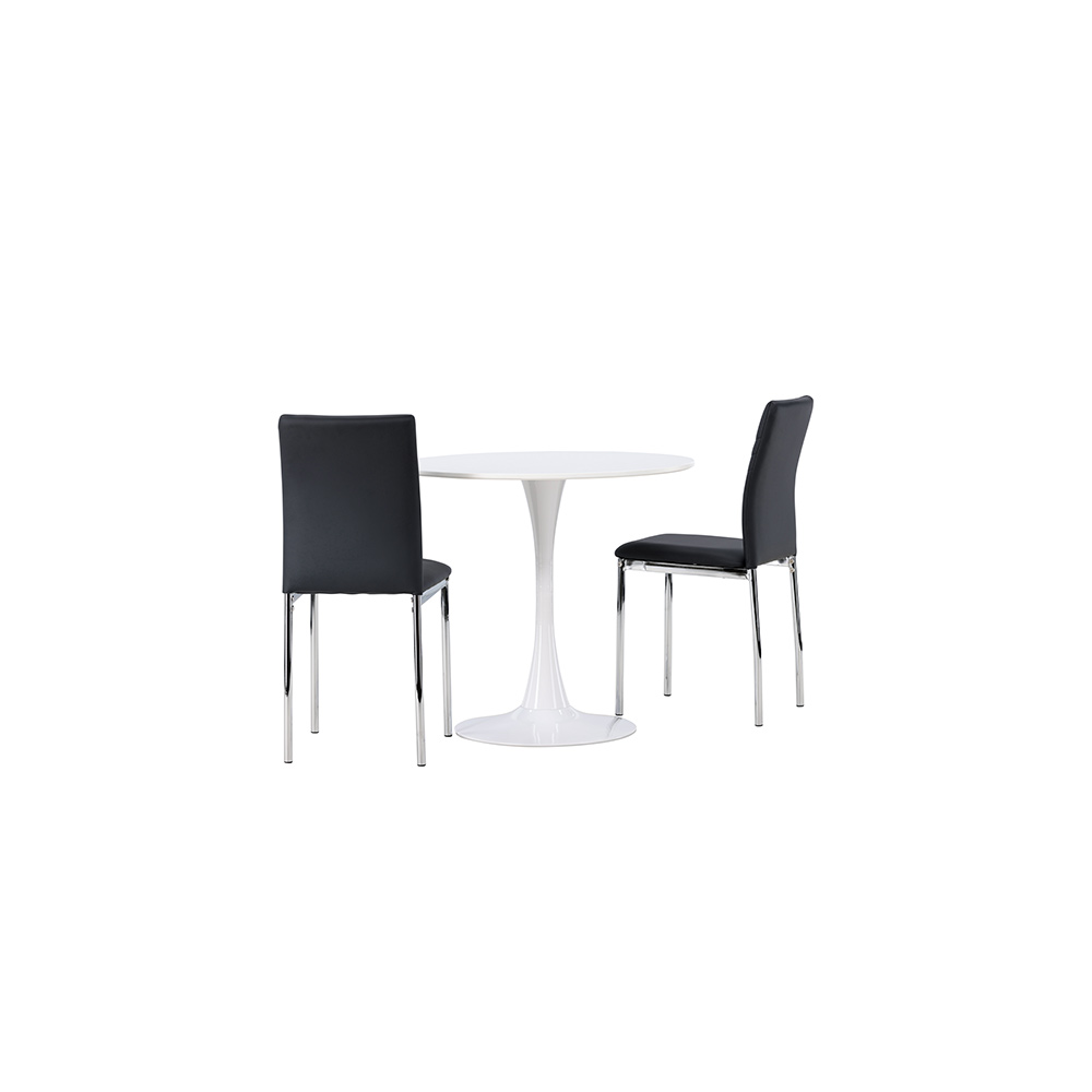 Spisegruppe Venture Home Hamden Ø80 cm med 2 stk Lily Stoler