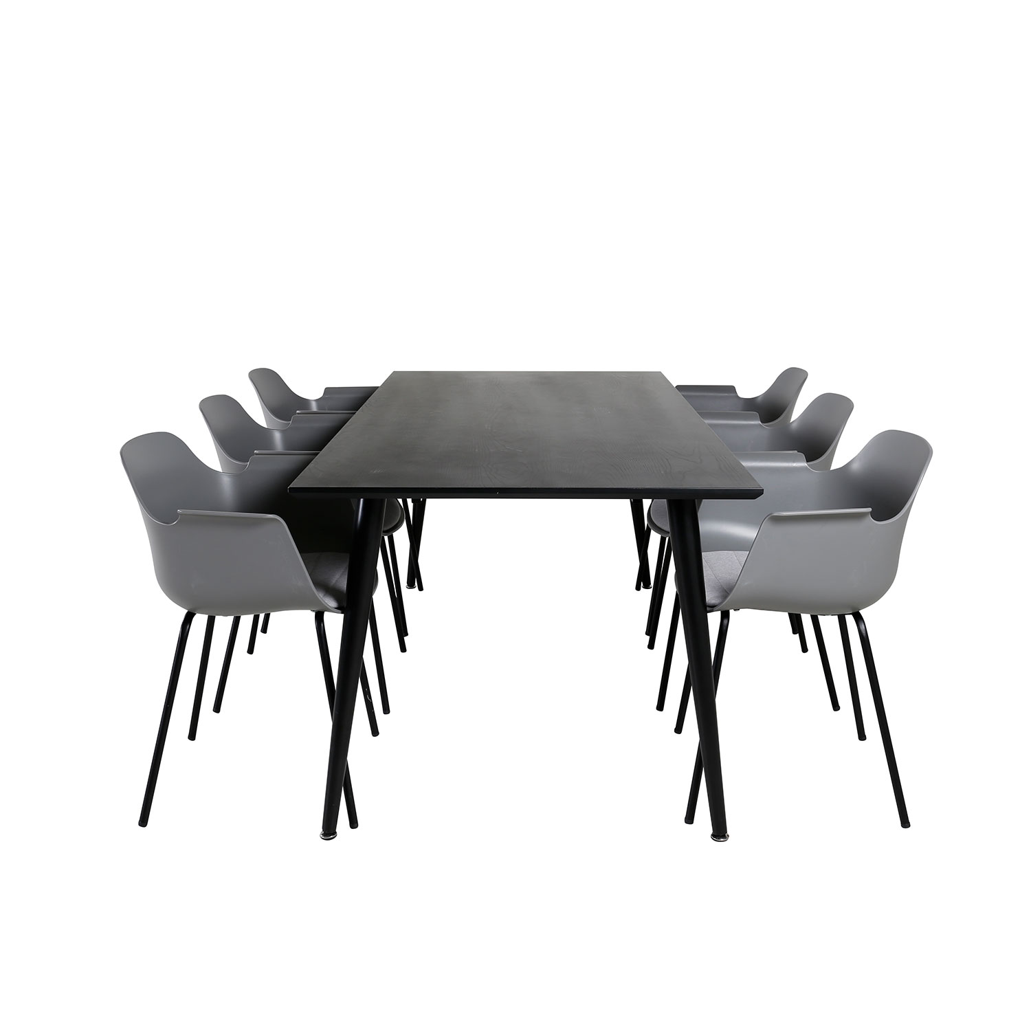 Spisegruppe Venture Home Dipp med 6 Comfort Plastic Stoler