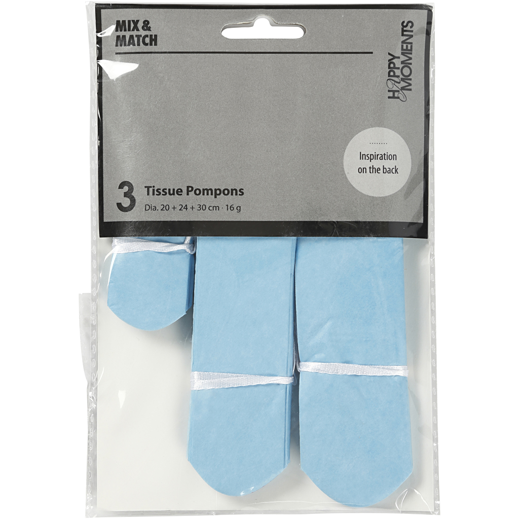 Papirpomponger Creativ Company 3 stk/1 Pk
