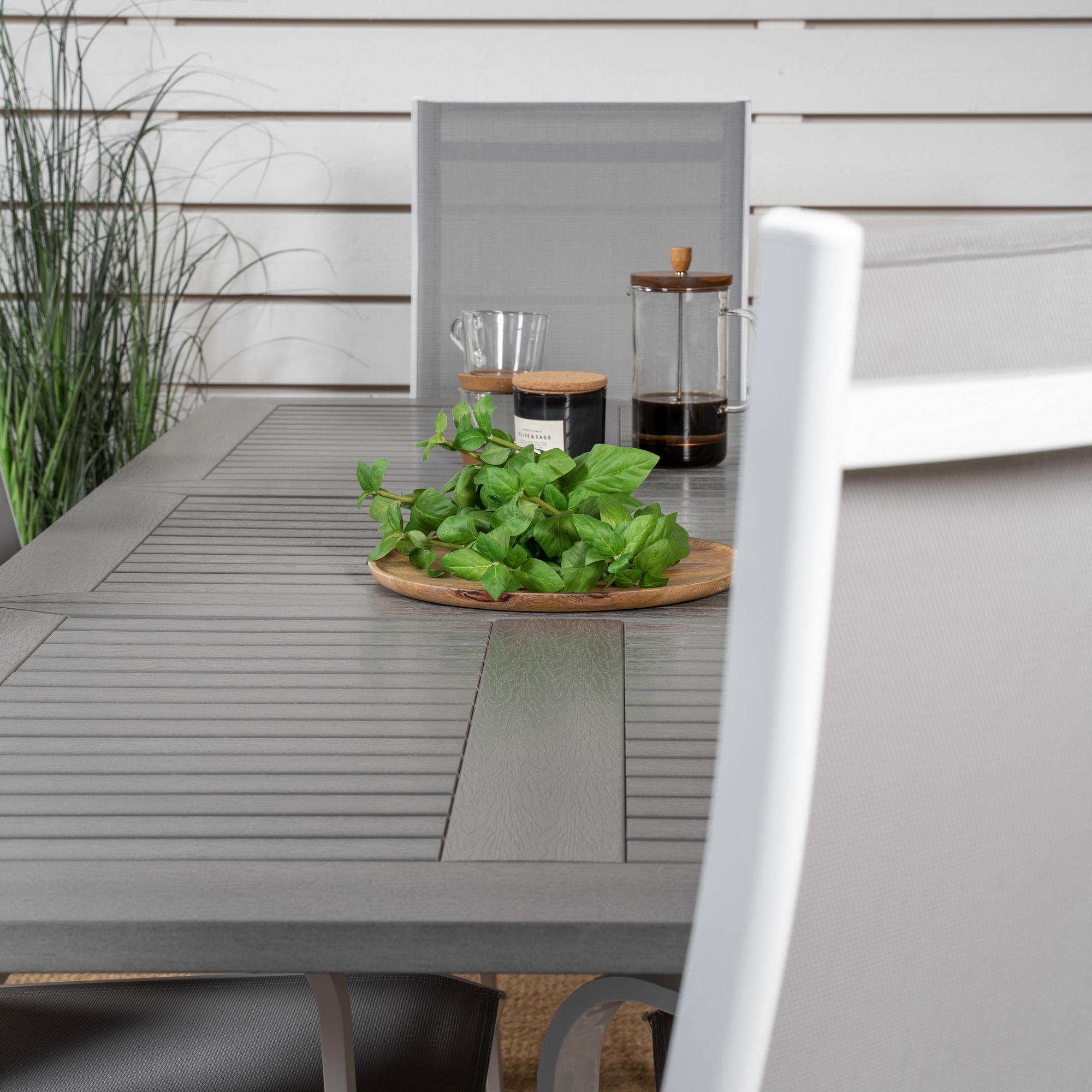 Spisegruppe Venture Home Aleyna 152/210 med 6 Copacabana Stoler