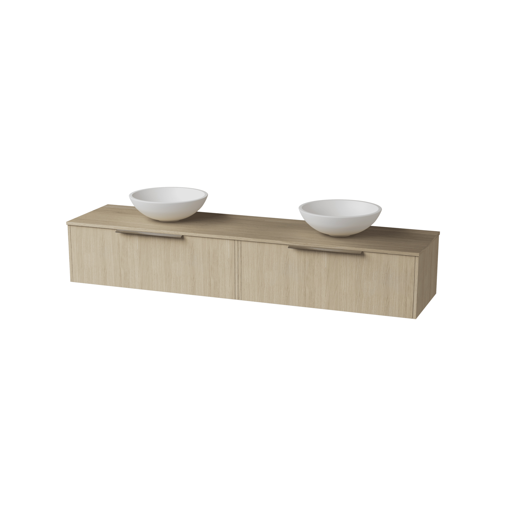Servantskap FOSSBAD New Block B180 for Benkeplate og 2 Serva