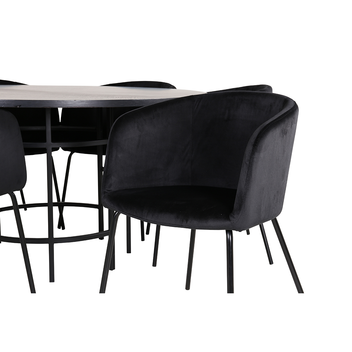 Spisegruppe furniture/fashion Copenhagen Ø140 cm med 6 Berit Stoler