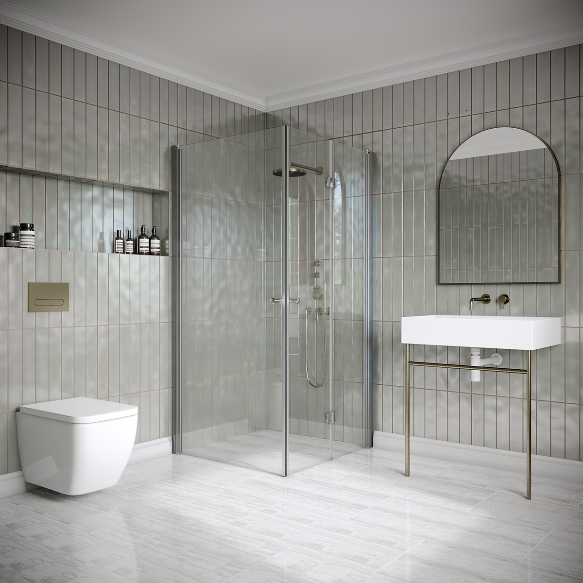Hietakari Classic 149 705x795x1900 mm, Klart Glass, Grå profiler