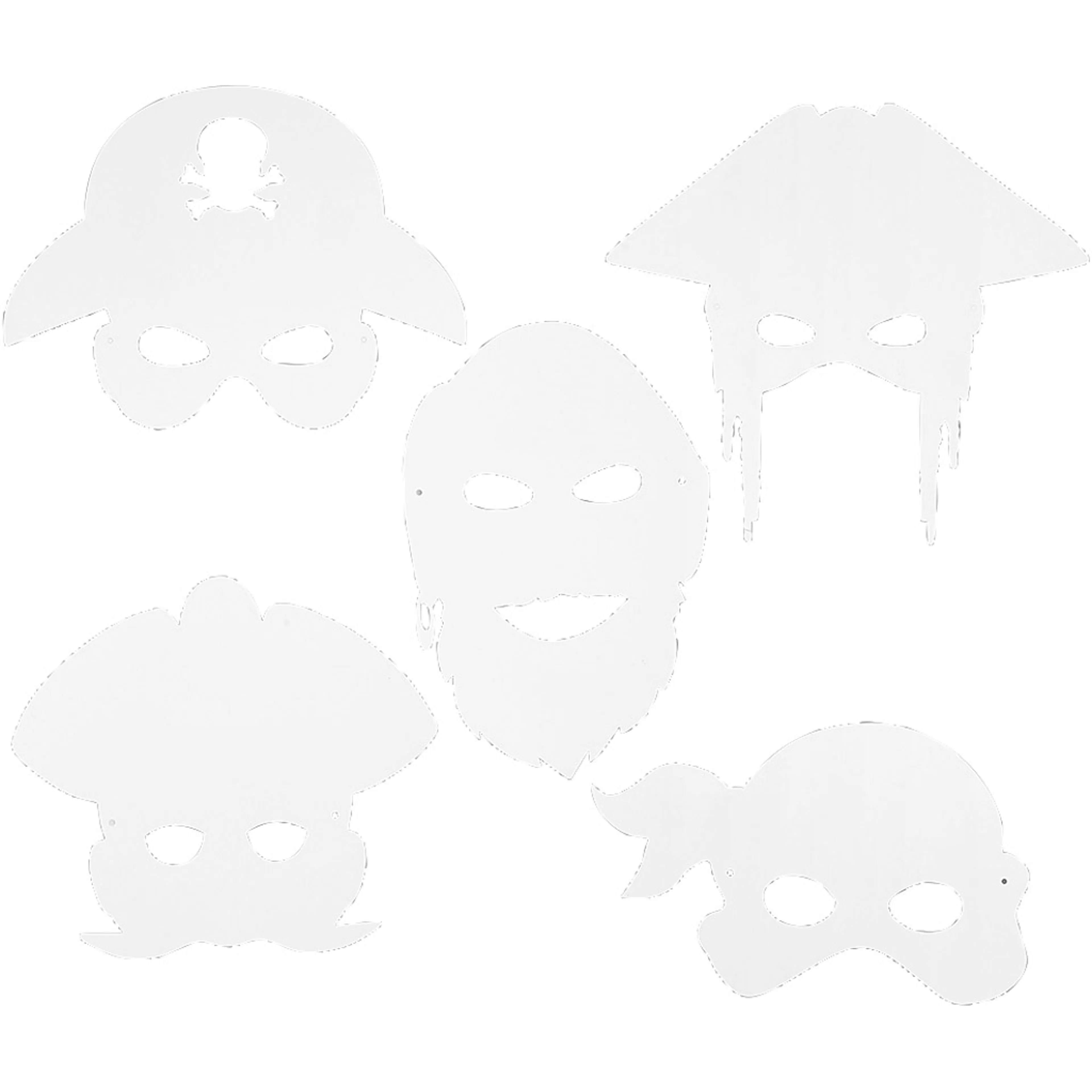 Piratmasker Creativ Company Hvite 16 Stk/1 Pk
