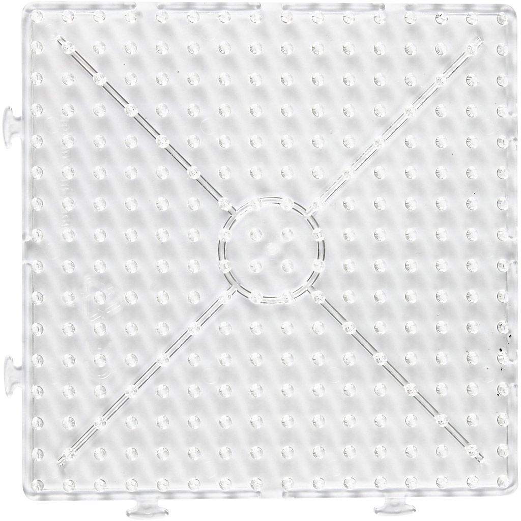 Perleplate Creativ Company Transparent Stor Samlekvadrat Kvadrat Jumbo 1 Stk