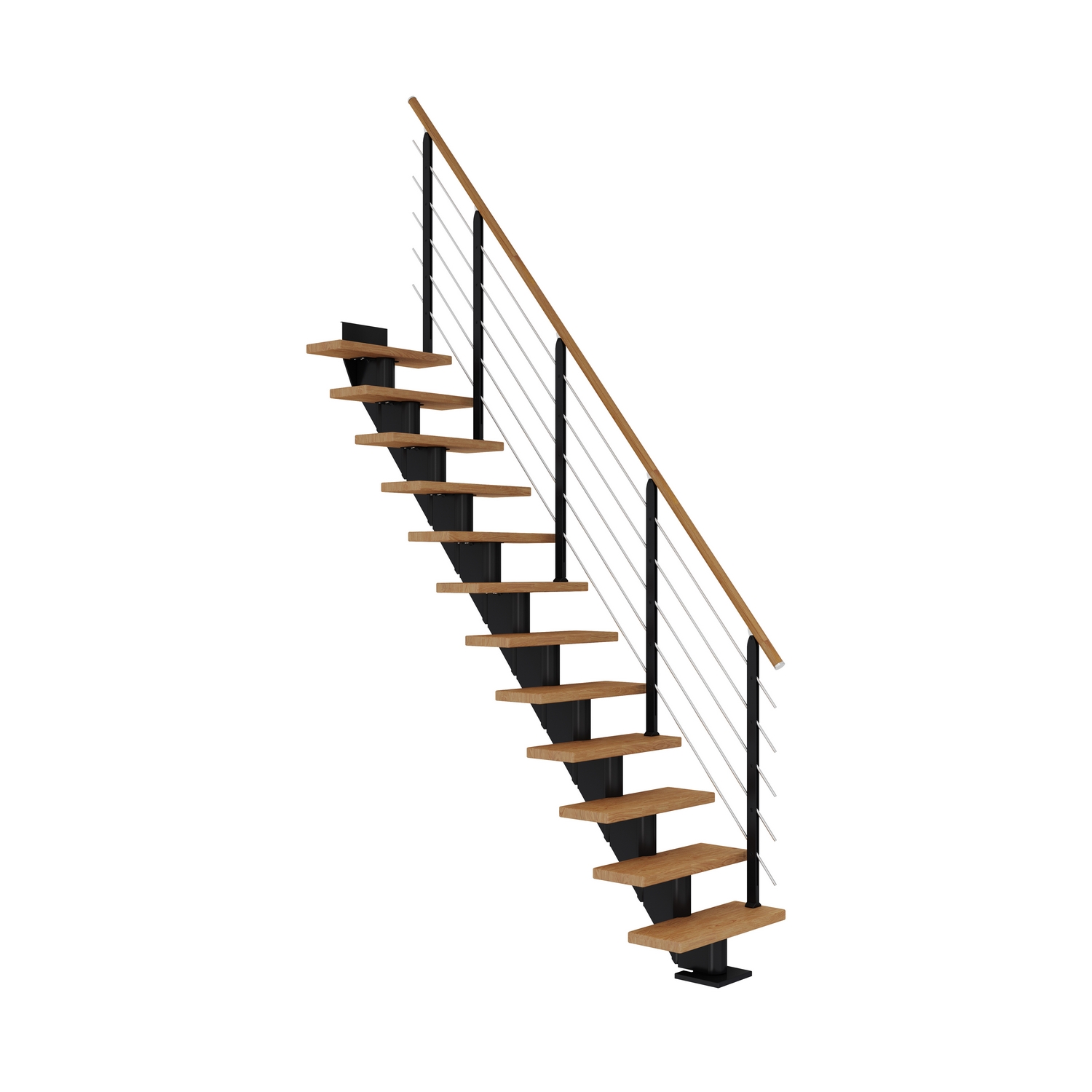 FRANKFURT ek oljad rak svart DESIGN 11T 75W Svart, LxB: 1820x790 mm, Maks Takhøyde: 2220-2580, Antall Trinn: 11 stk