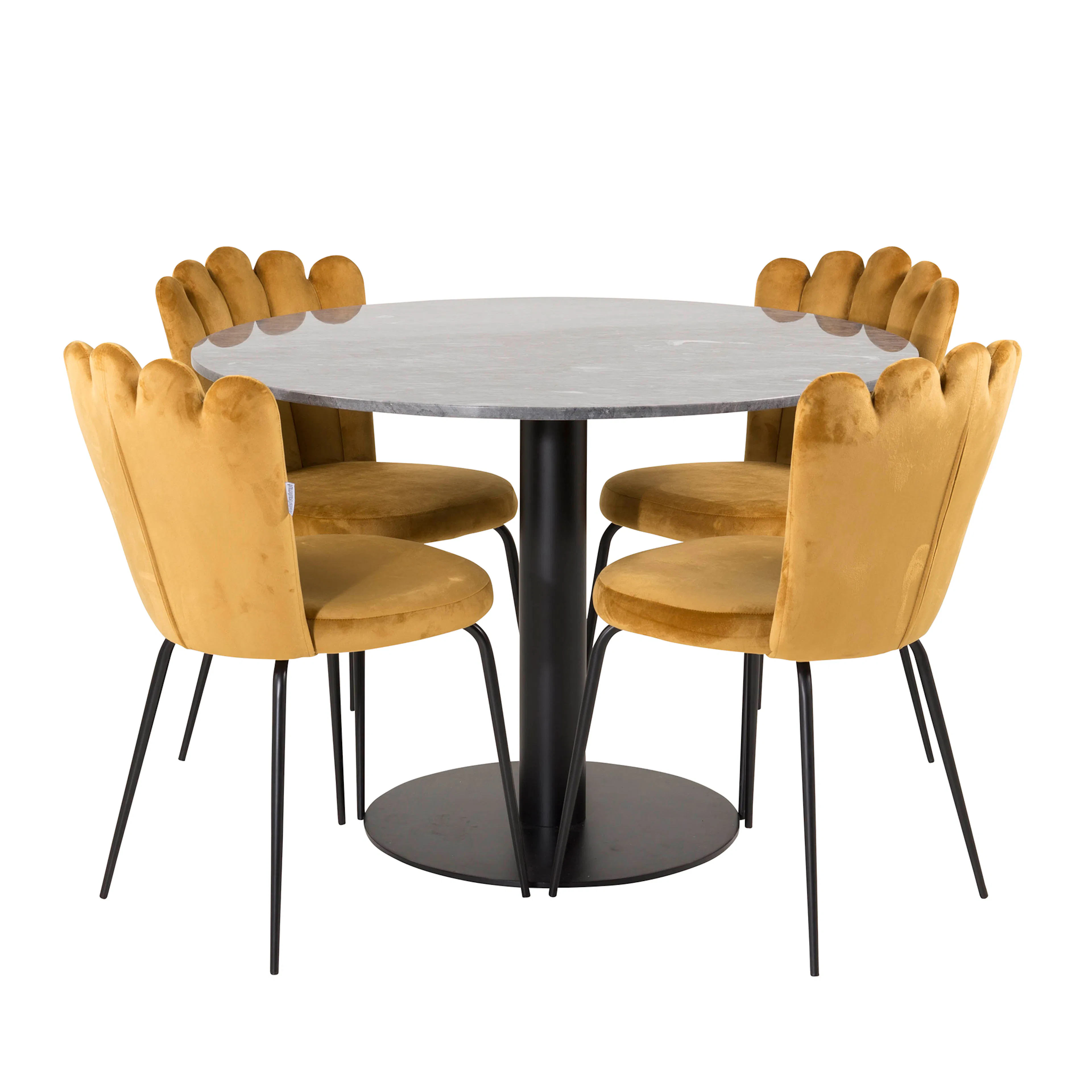 Spisegruppe furniture/fashion Ester med 4 Limhamn Light Stoler
