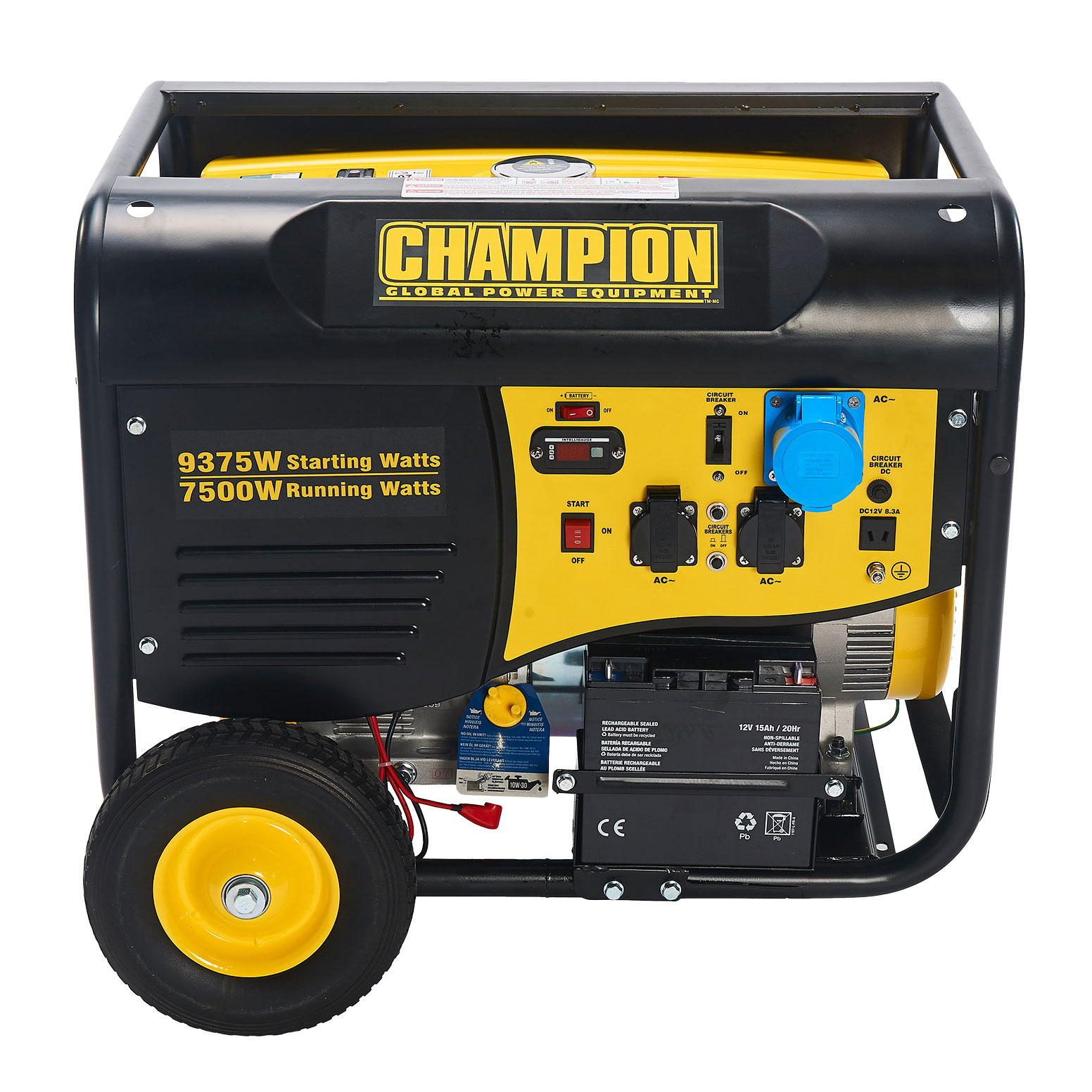 Strømaggregat Champion Generators CPG9000E2 8kW 1-fas Bensin med Fjernstart