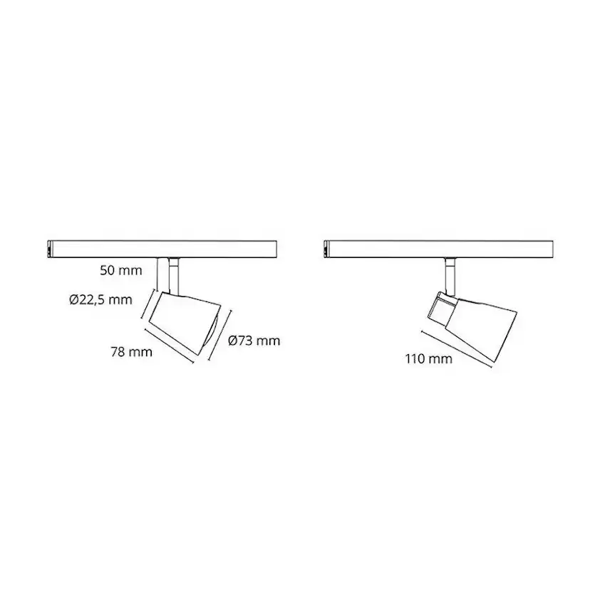 Spotlightsskinne SG ARMATUREN Zip Zoom 230V M-Hvit 6,5W