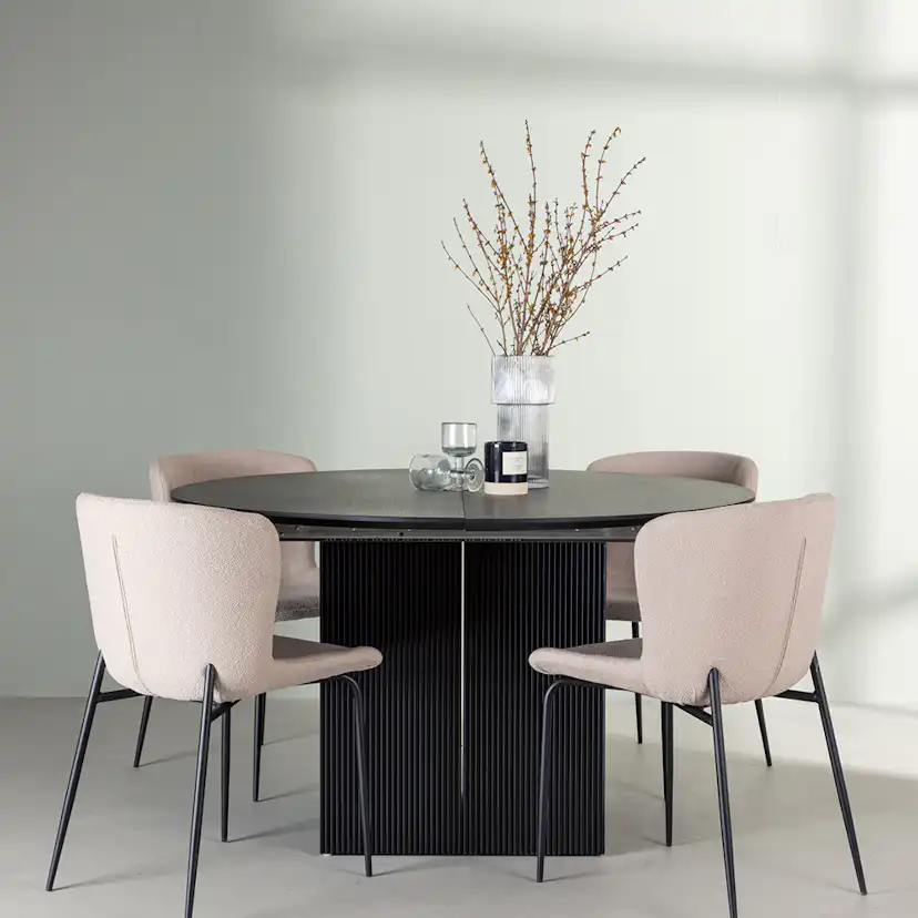 Spisegruppe Venture Home Matilda med 4 Modesto Stoler