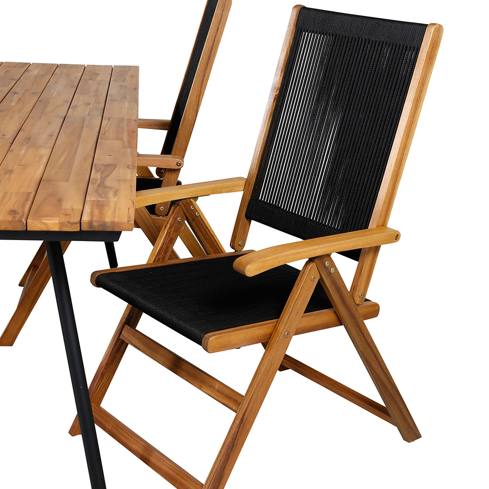 Spisegruppe Venture Home Chane med 4 Jimbo Sammenleggbara Spisestoler