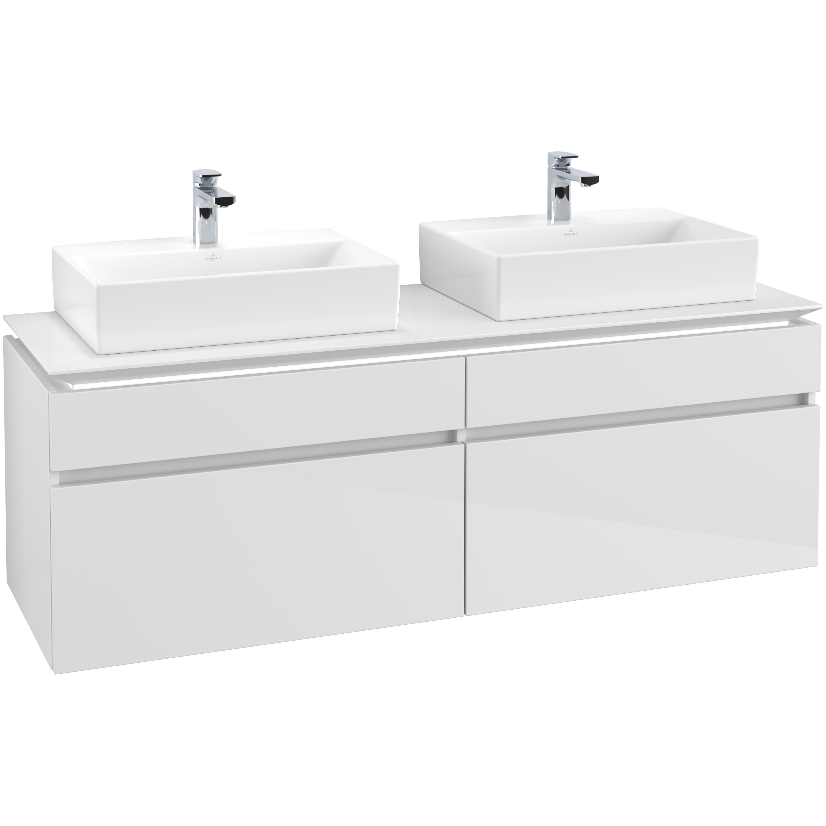 Tvättställsskåp Villeroy & Boch Legato 1600 med 4 Lådor för Två Tvättställ från Memento | badrum - badrumsmobler - tvattstallsskap-och-kommod | KakelKungen