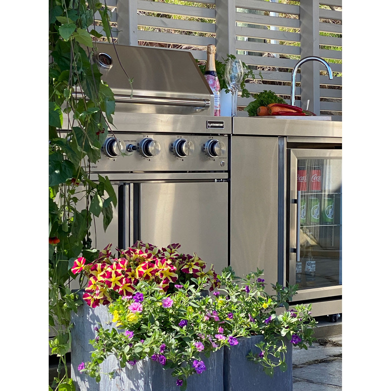Frittstående Gassgrill Myoutdoorkitchen Classic Line i Rustfritt Stål 304SS med 6 Brennere