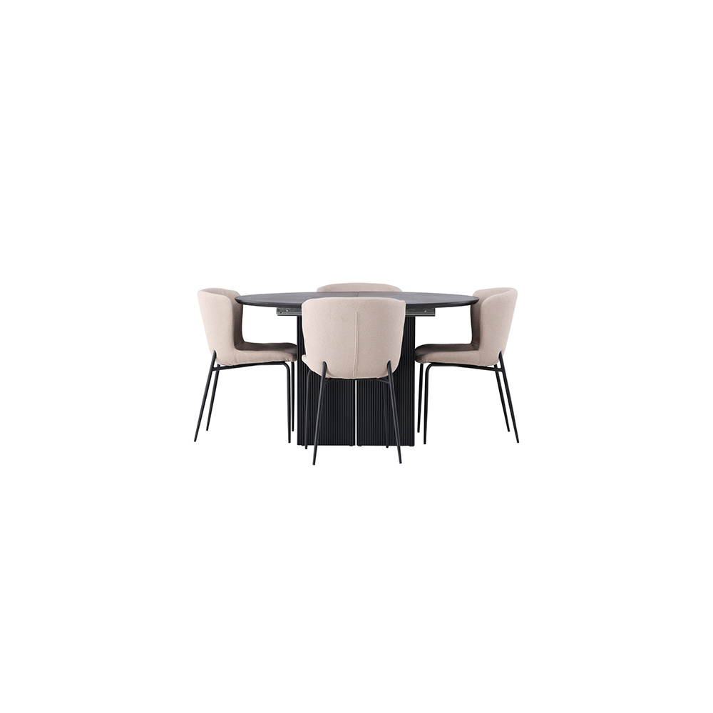 Spisegruppe Venture Home Matilda med 4 Modesto Stoler