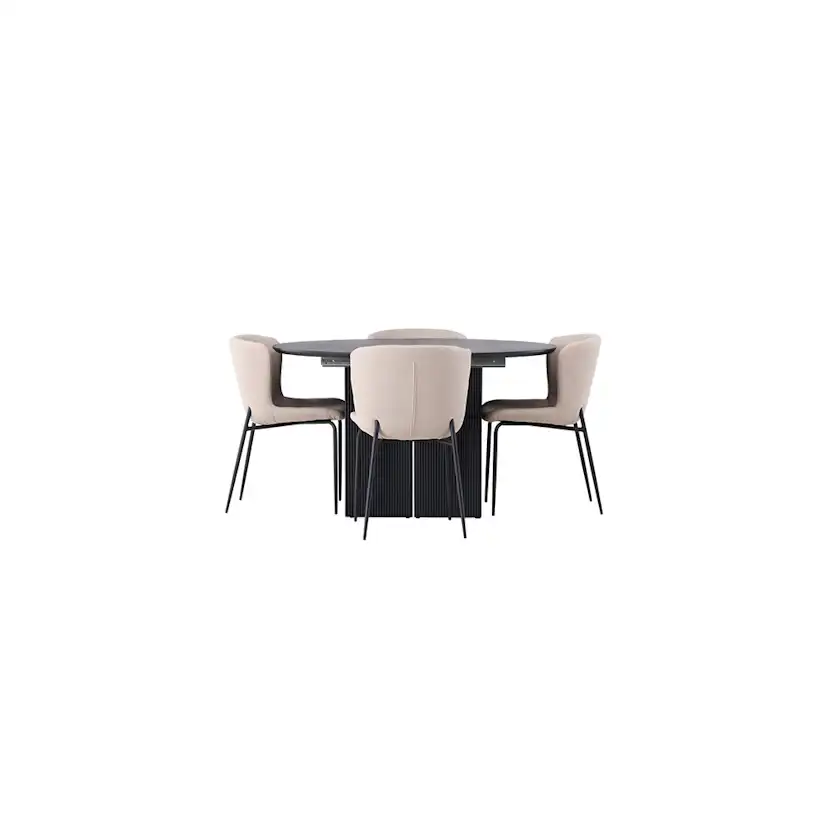 Spisegruppe Venture Home Matilda med 4 Modesto Stoler