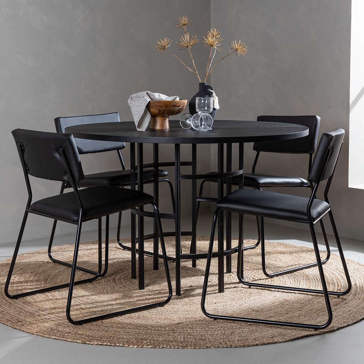 Spisegruppe Venture Home Copenhagen med 4 Kenth Stoler