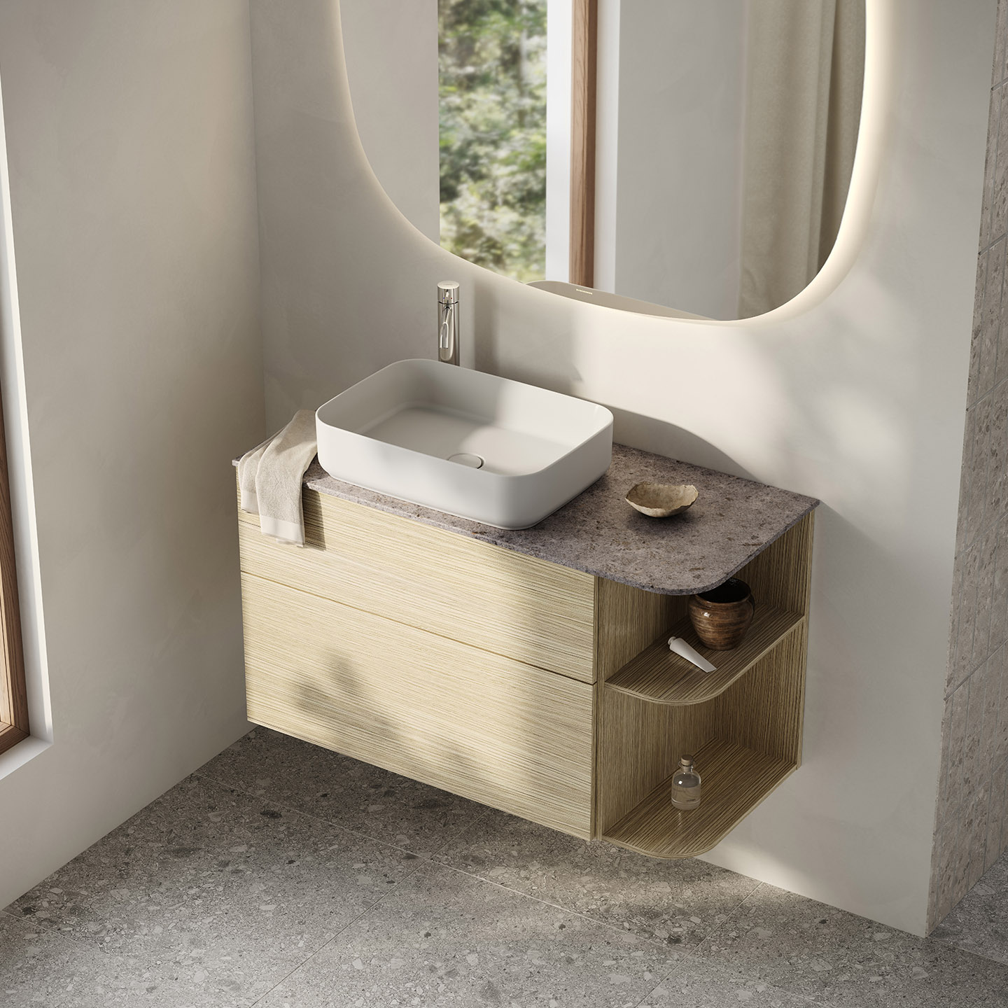 Bänkskiva Svedbergs Poem Soft Kalk | badrum - badrumsmobler - tillbehor-badrumsmobler | KakelKungen