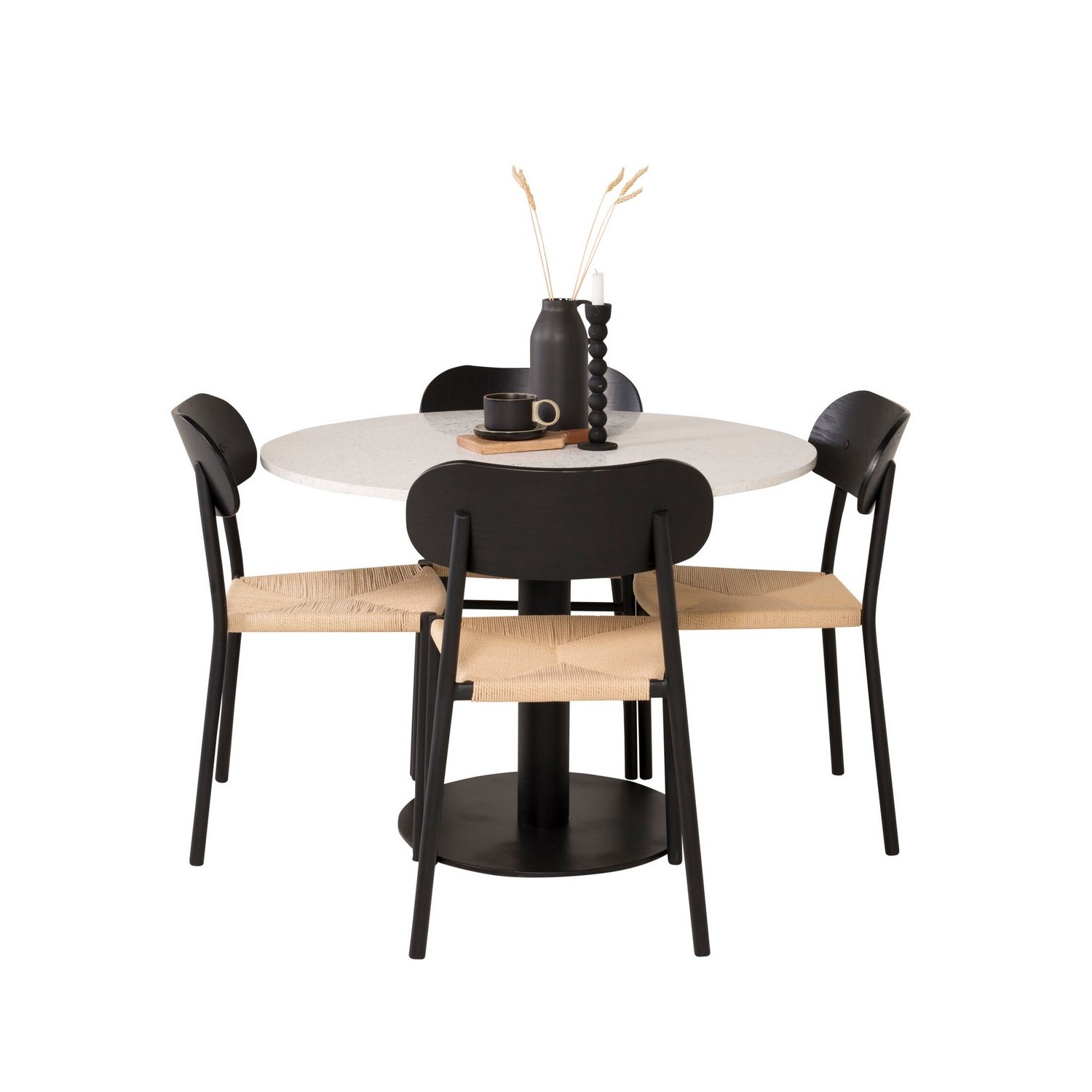 Spisegruppe Venture Home Razzia med 4stk Polly Stoler