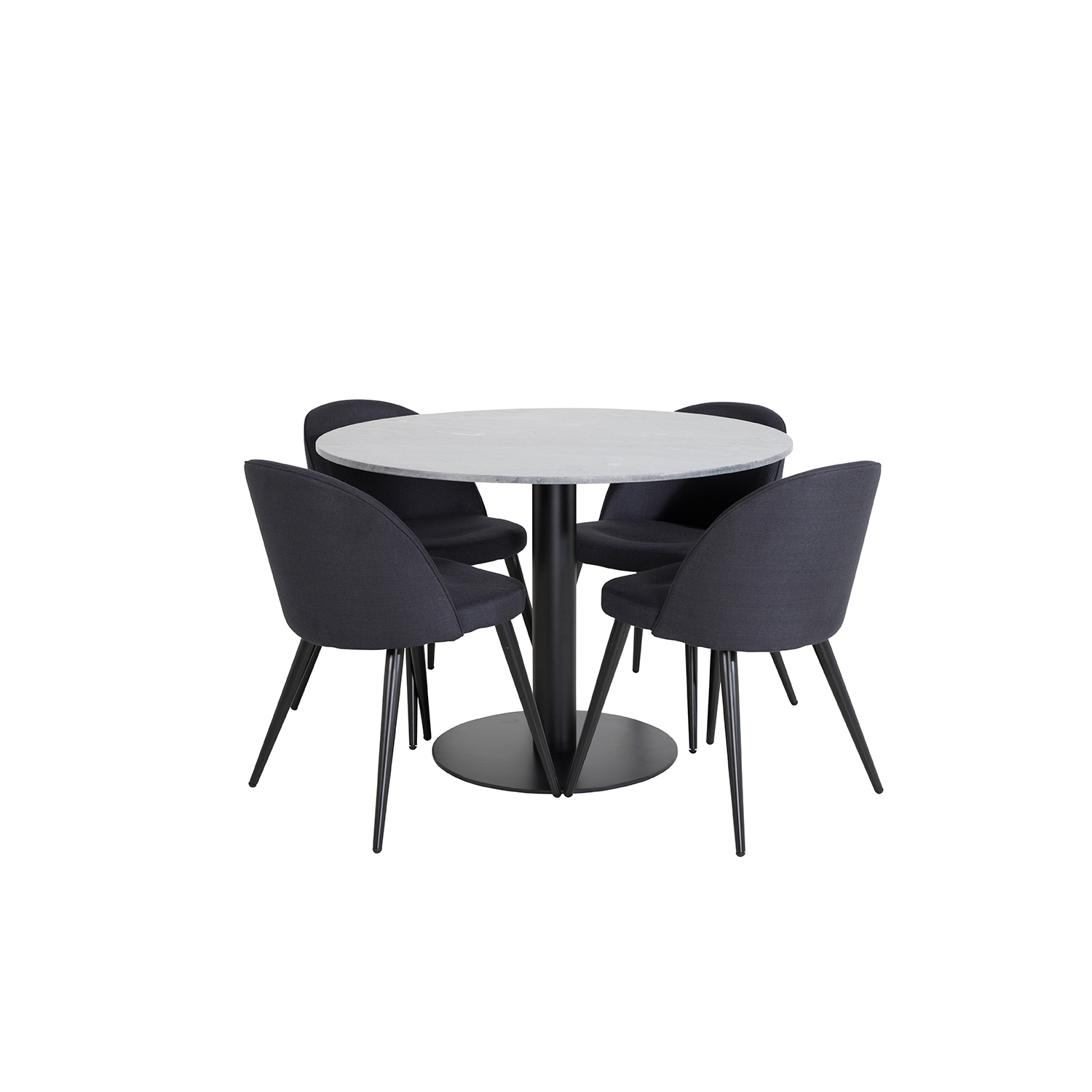 Spisegruppe Venture Home Estelle med 4 Valentina Stoler Polyester