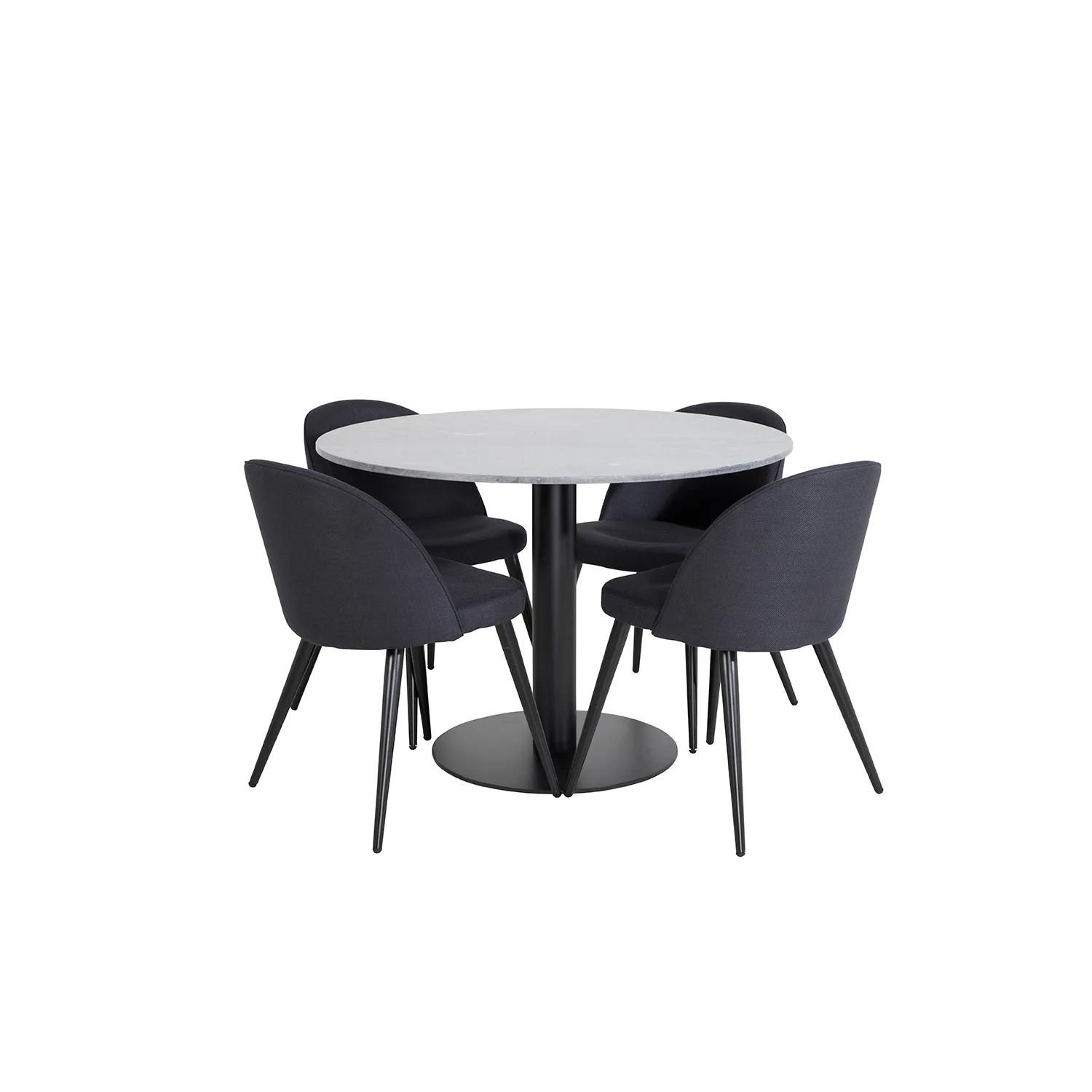 Spisegruppe Venture Home Estelle med 4 Valentina Stoler Polyester