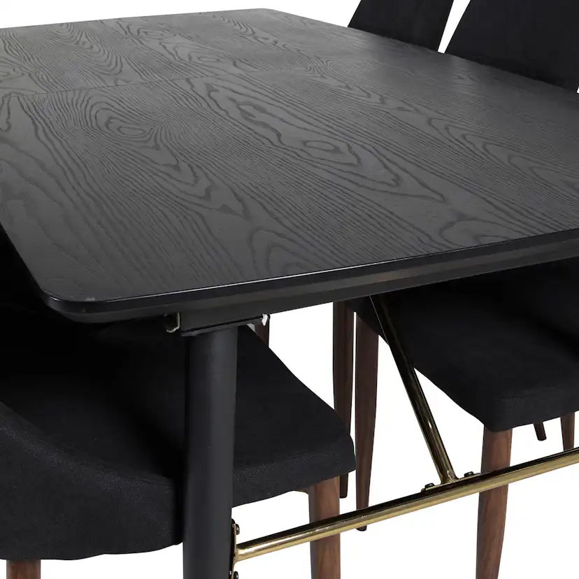 Spisegruppe Venture Home Gold med 6 Leone Stoler