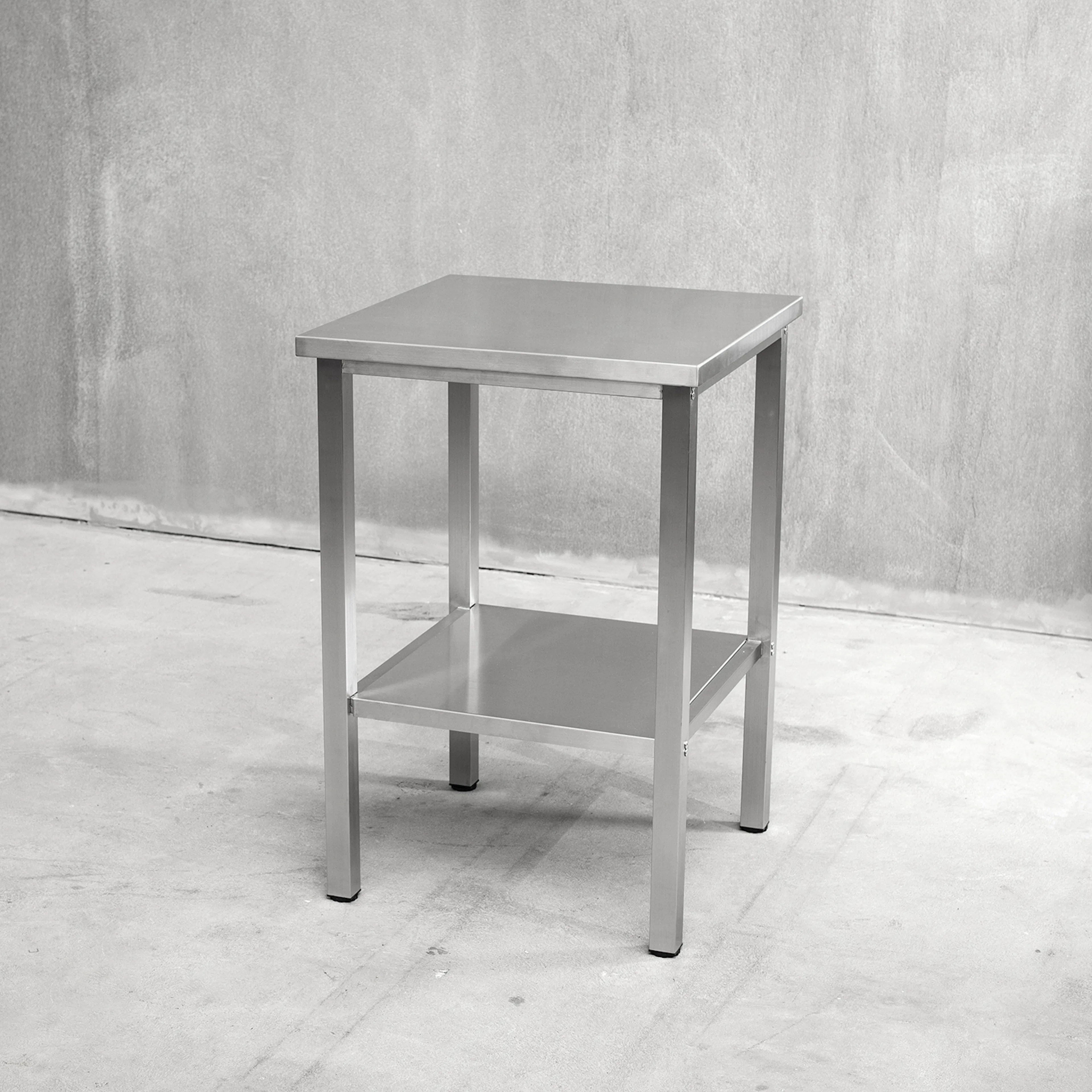 Benkestativ Vilan Stainless Variant Stativ med Toppplate & Underhylle