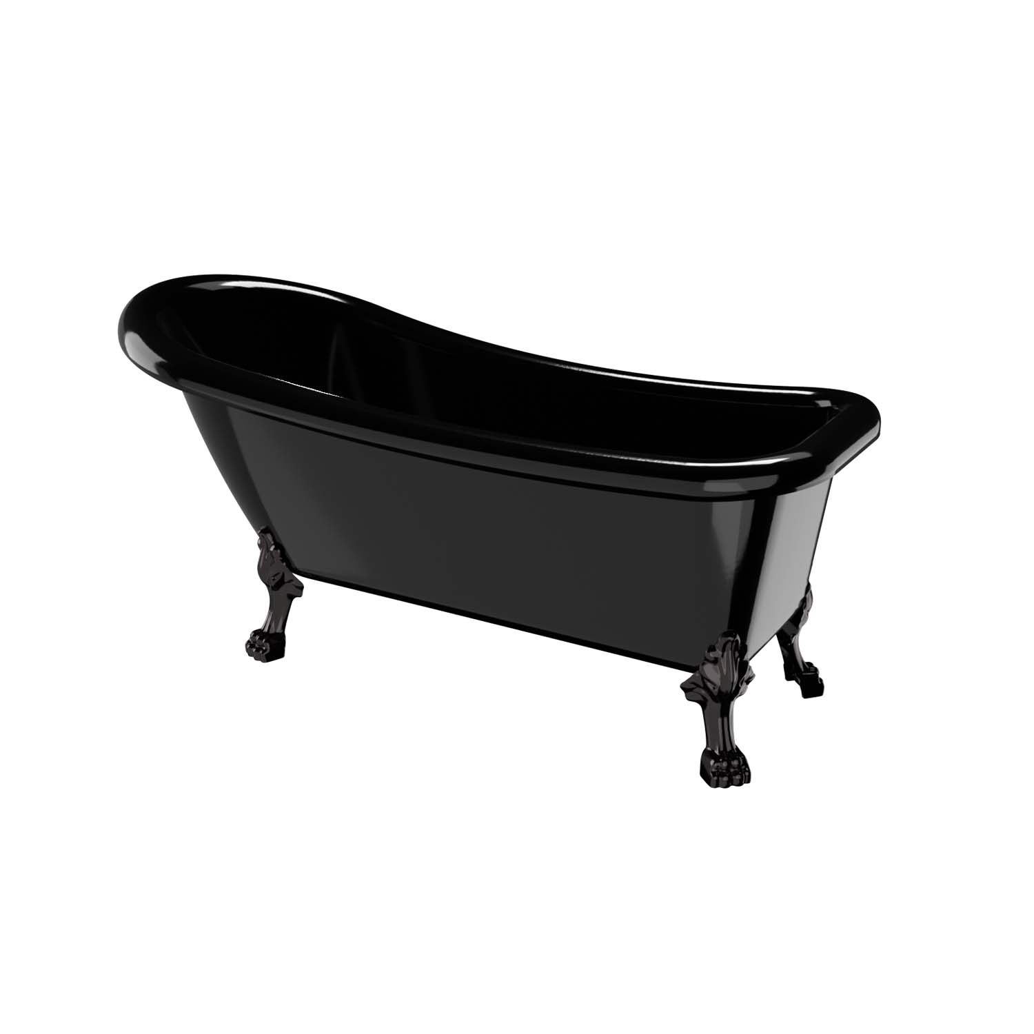 Badekar Bathlife Ideal Sort med Føtter