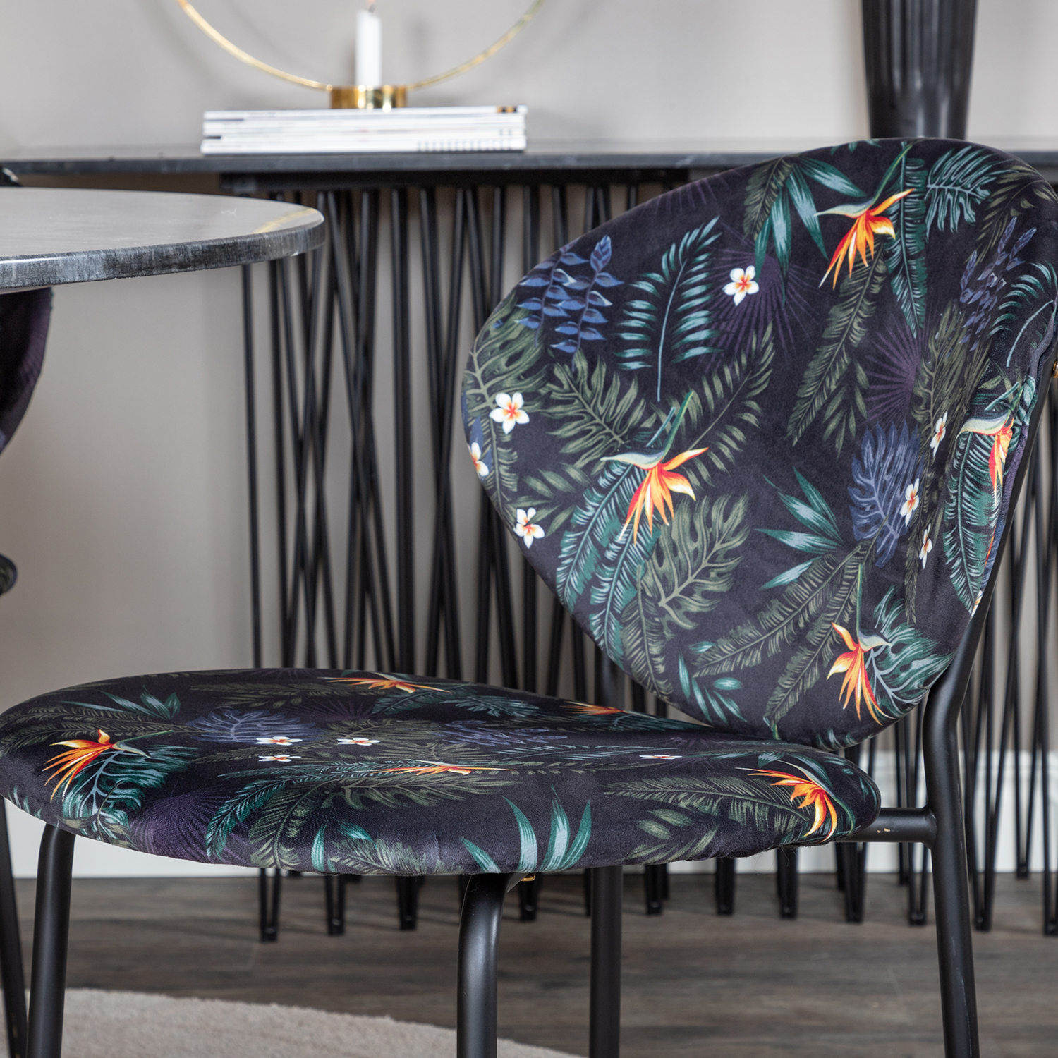 Spisegruppe Venture Home Estelle med 4 Valor Stoler Polyester